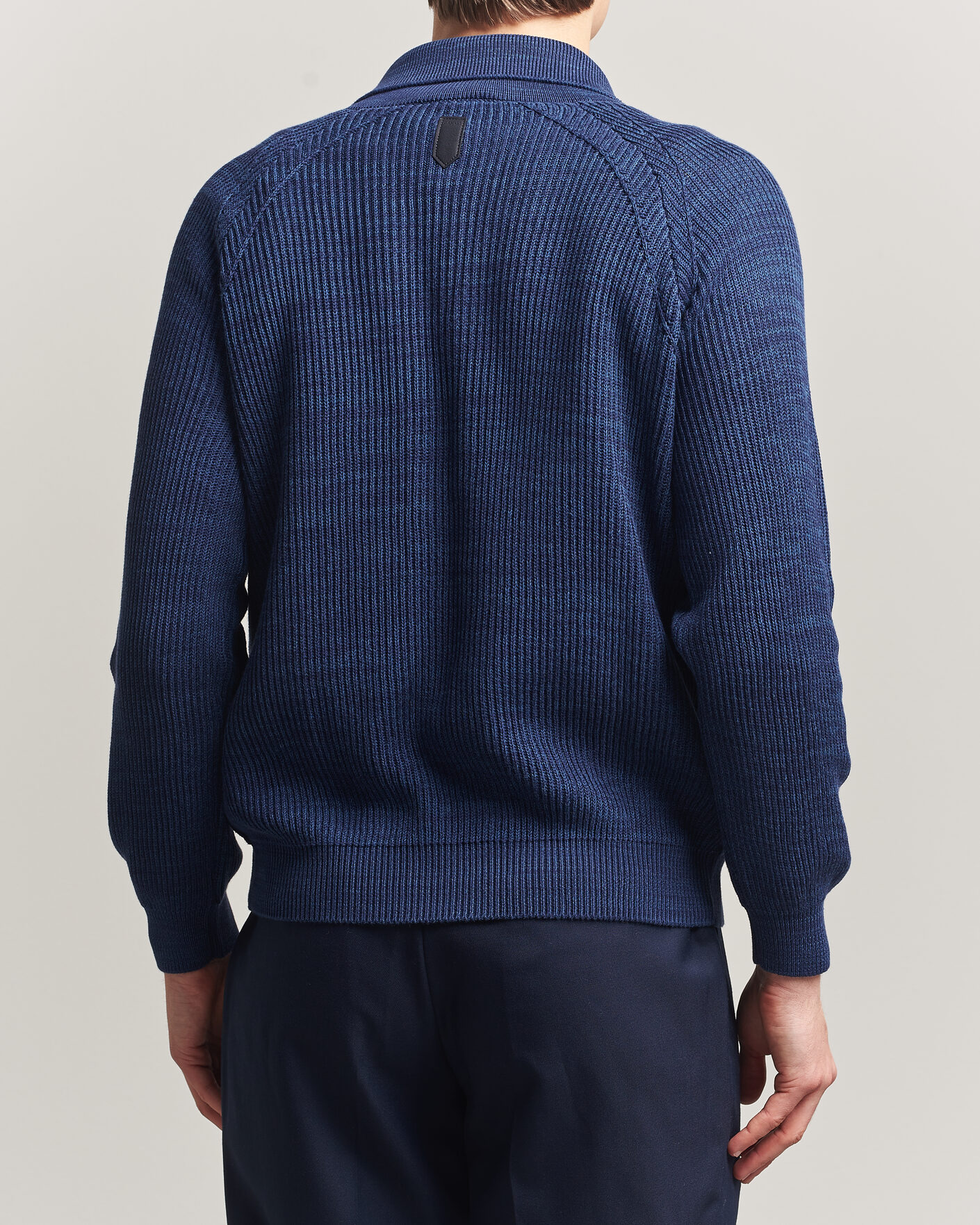 Herre | Trøjer | Canali | Rib Knit Shawl Cardigan Navy