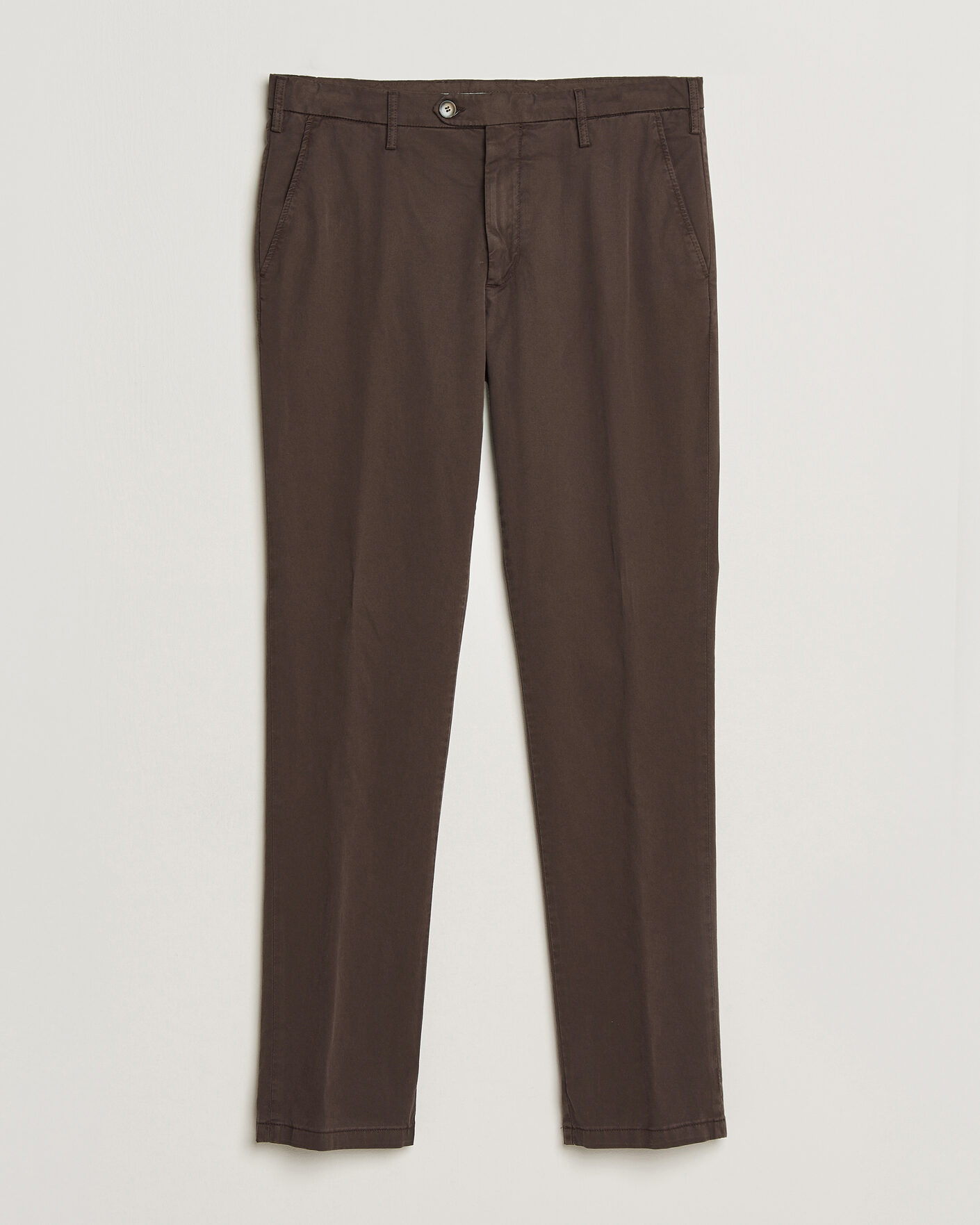 Herre | Bukser | Canali | Regular Fit Cotton/Stretch Chinos Dark Brown