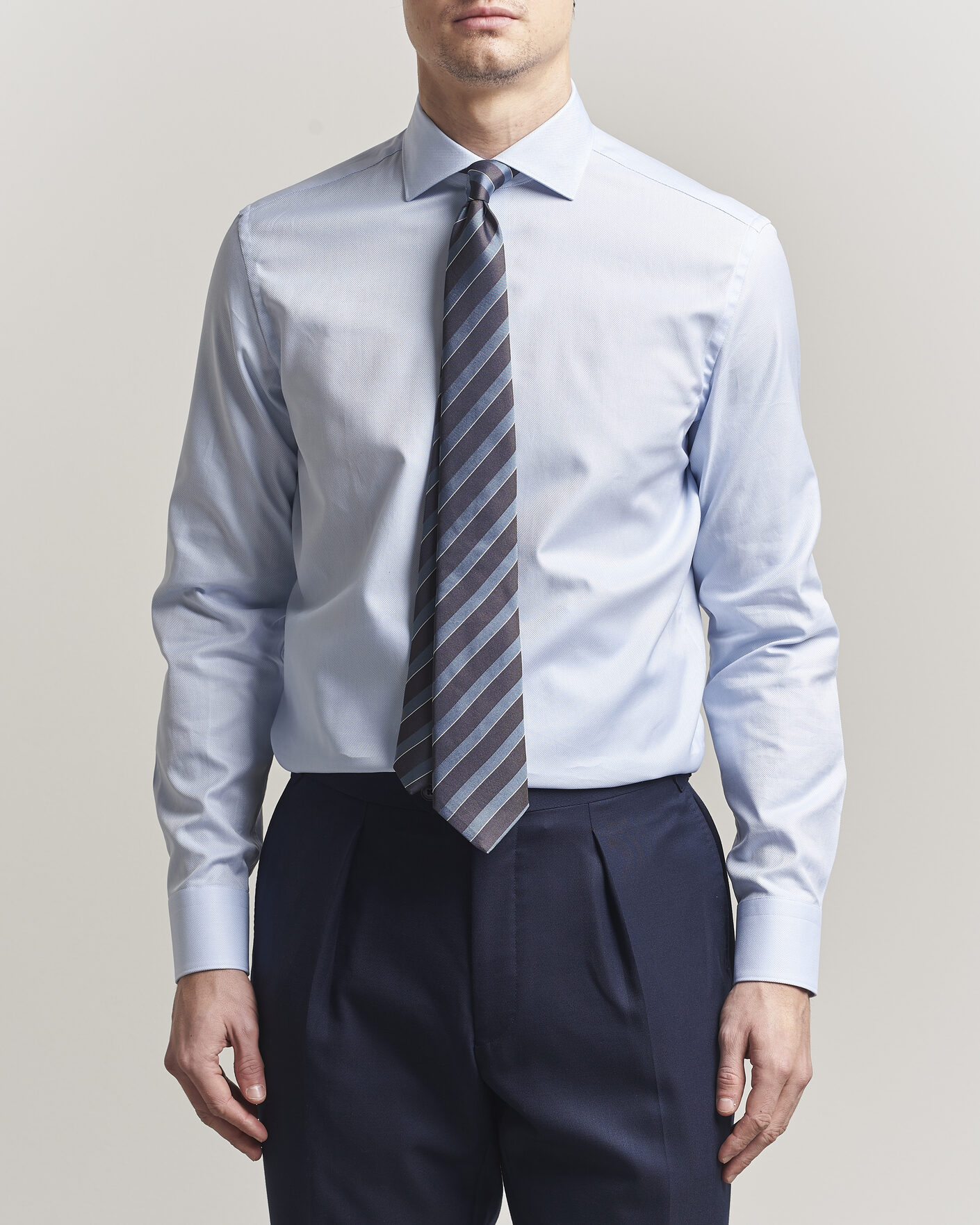 Herre | Skjorter | Canali | Slim Fit Oxford Shirt Light Blue