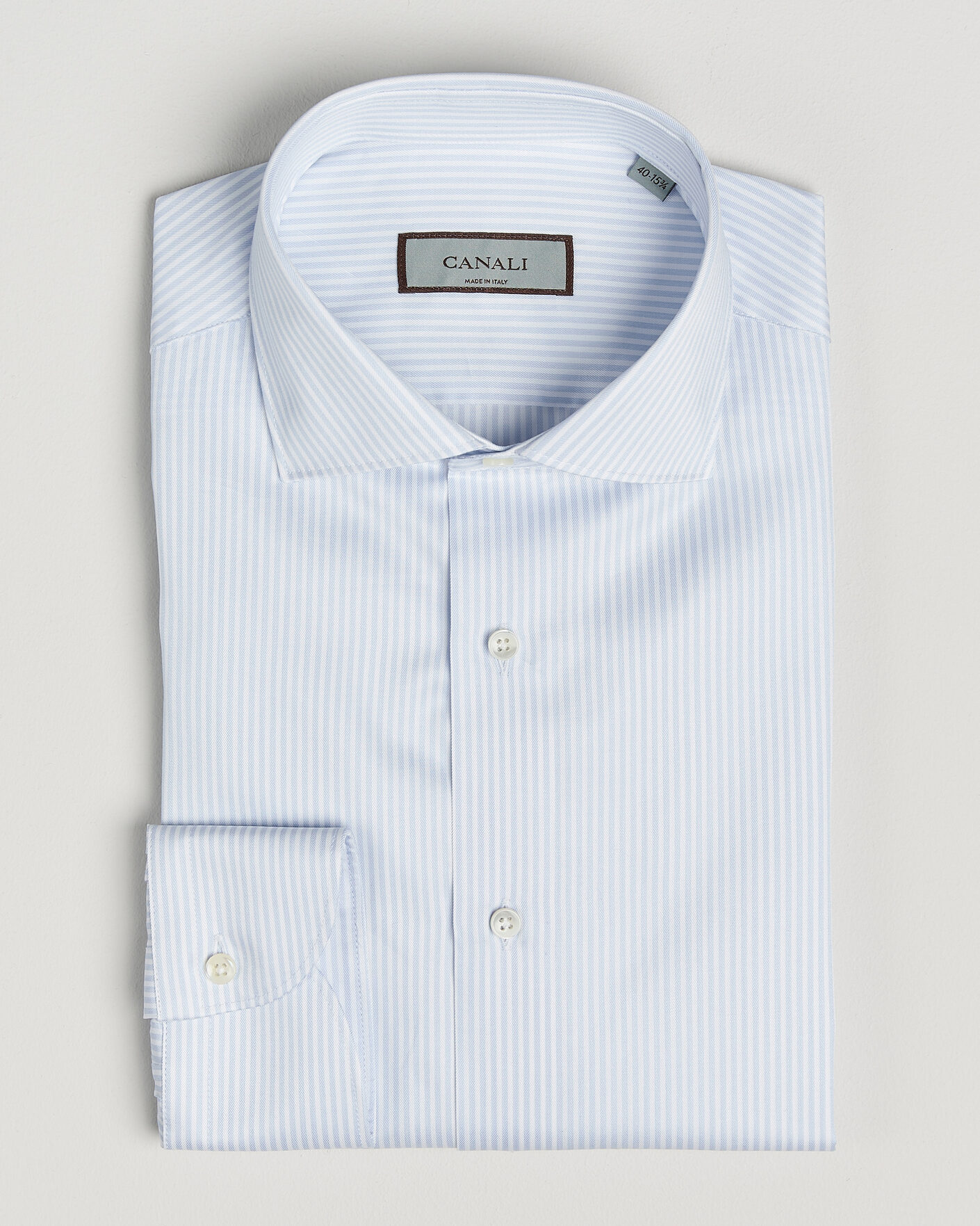 Herre | Skjorter | Canali | Slim Fit Impeccabile Shirt Light Blue Stripe