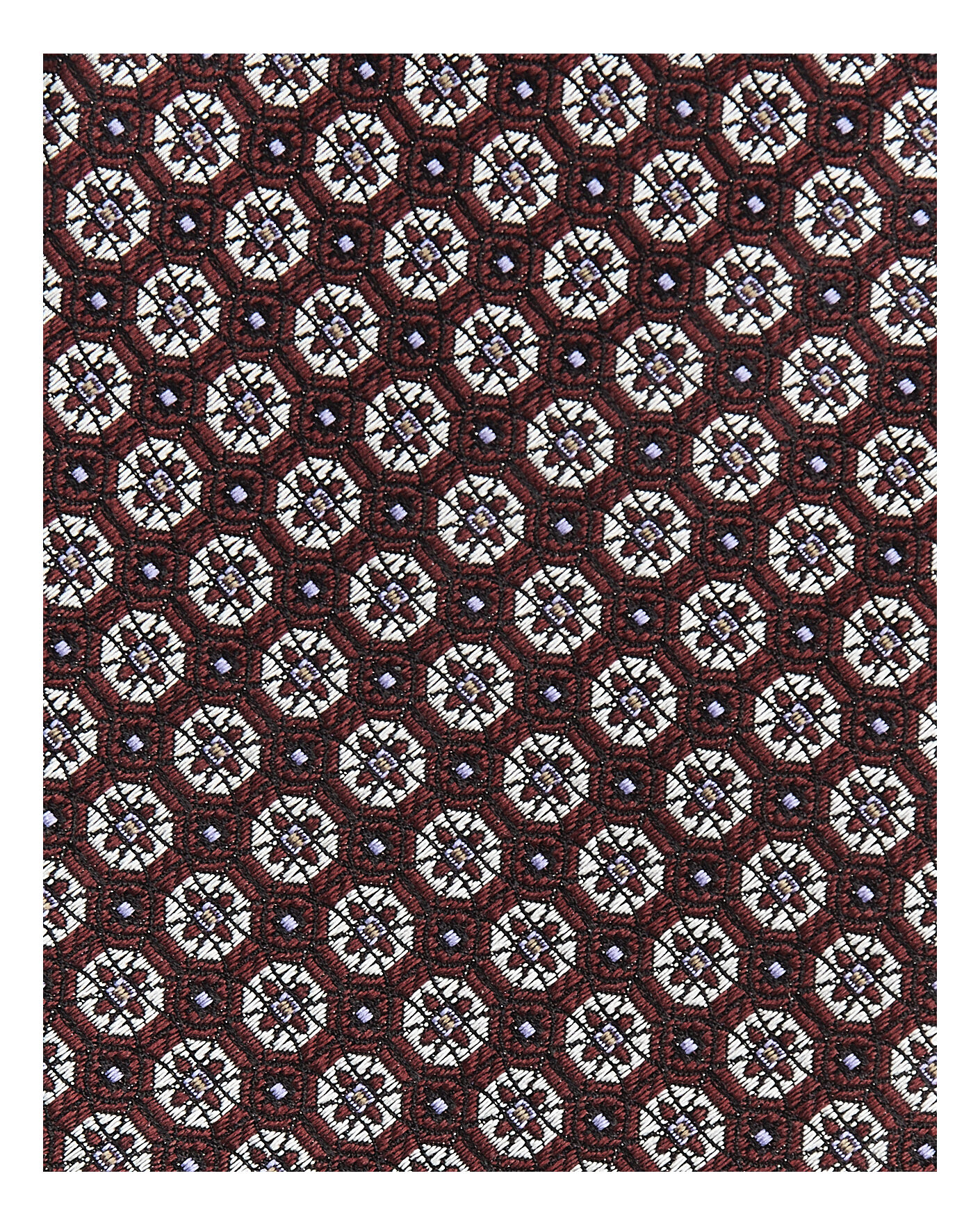 Herre | Slips | Canali | Jacquard Flower Silk Tie Burgundy