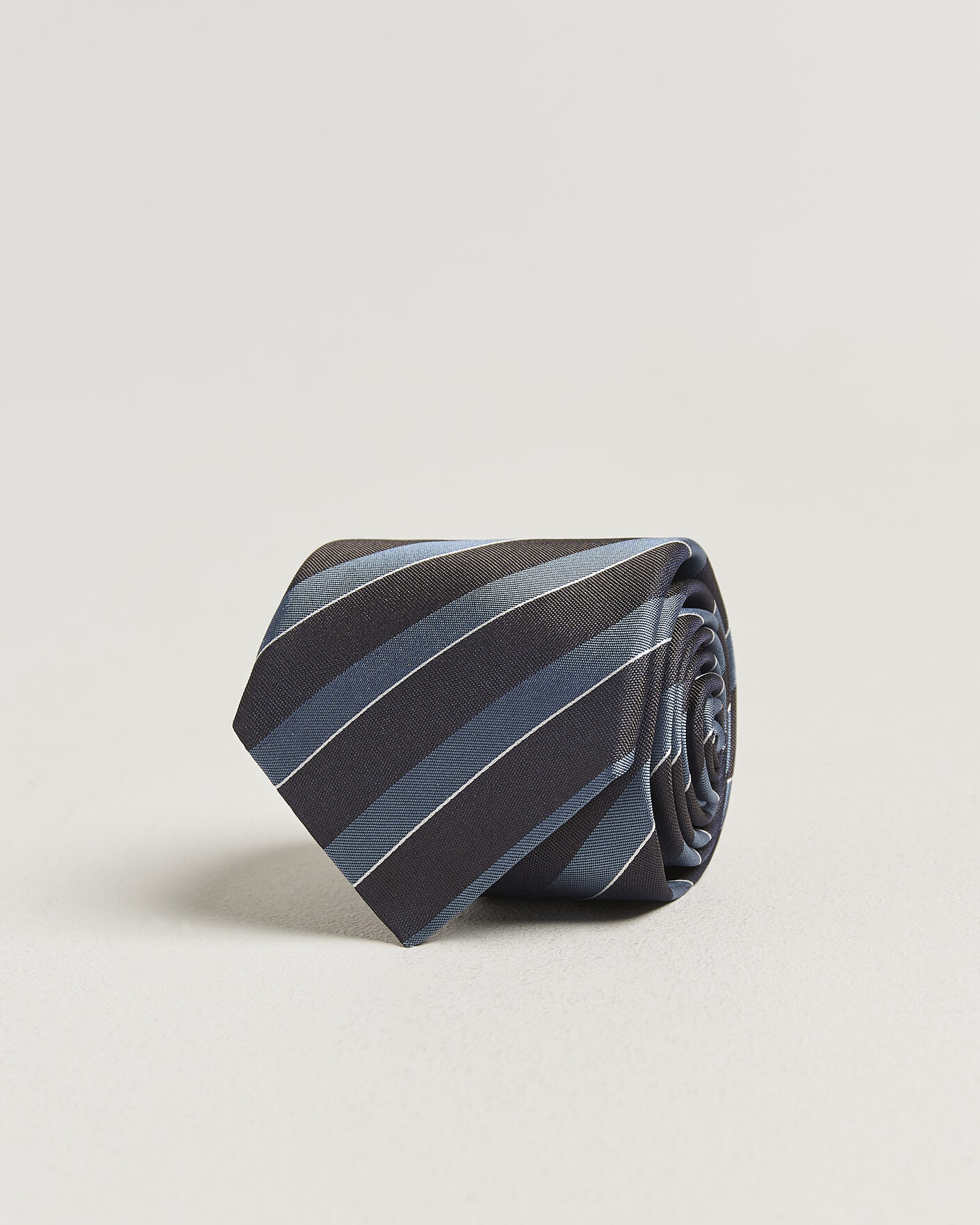 Herre | Slips | Canali | Regimental Stripe Silk Tie Brown/Blue