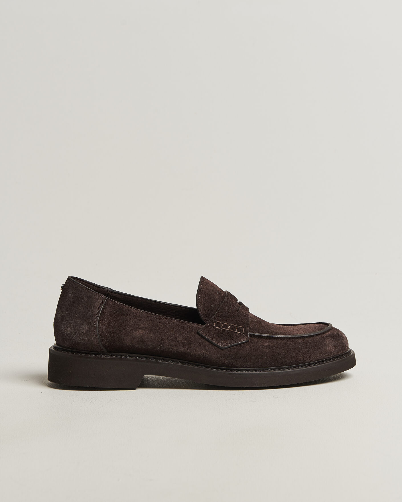 Herre | Loafers | Canali | Penny Loafers Dark Brown Suede
