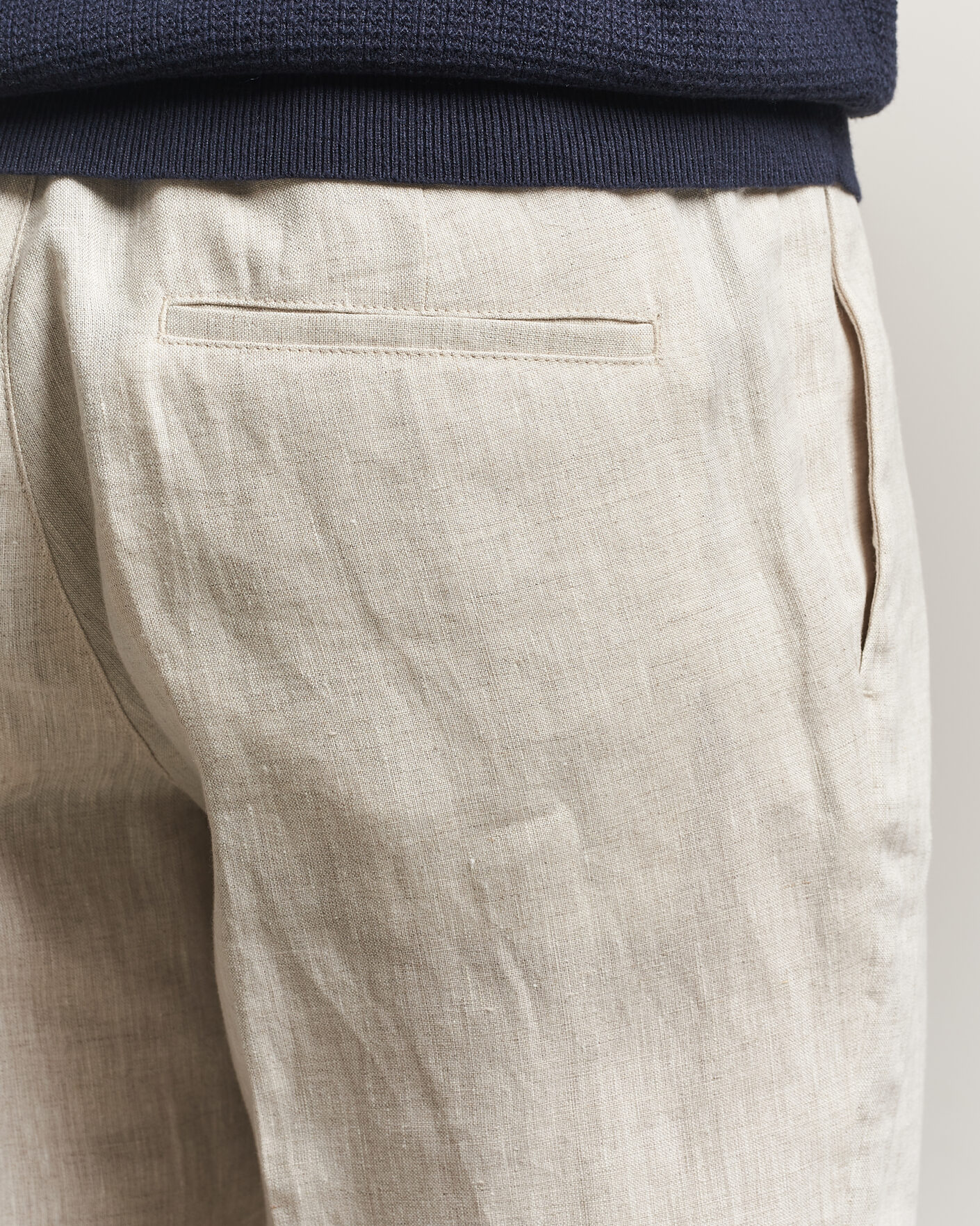 Herre | Bukser | J.Lindeberg | Soren Drape Linen Pants Moonbeam