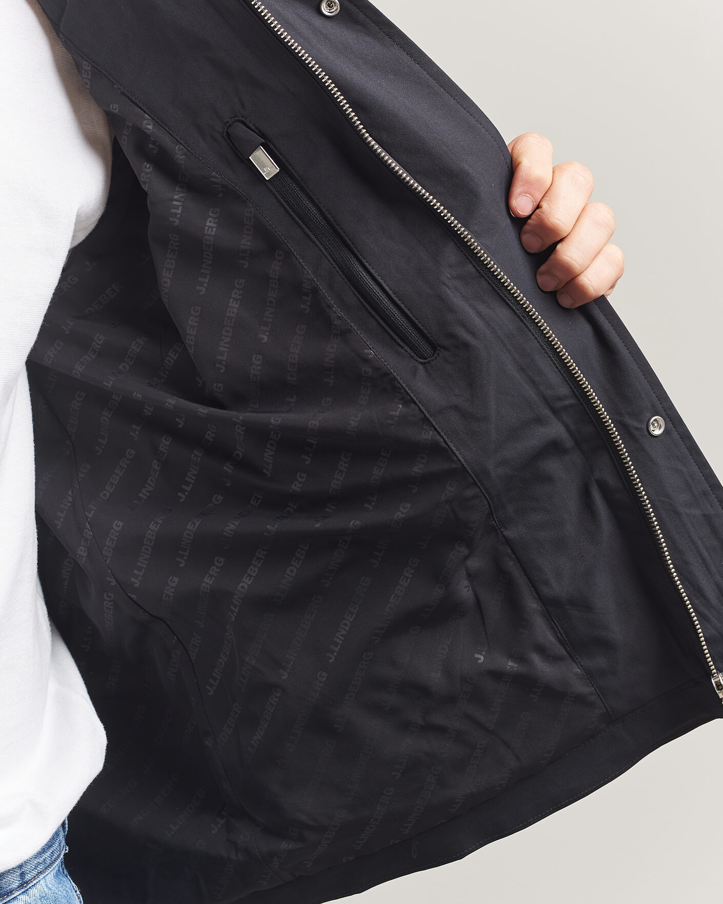 Herre | Jakker | J.Lindeberg | Bailey Recyceled Poly Jacket Black