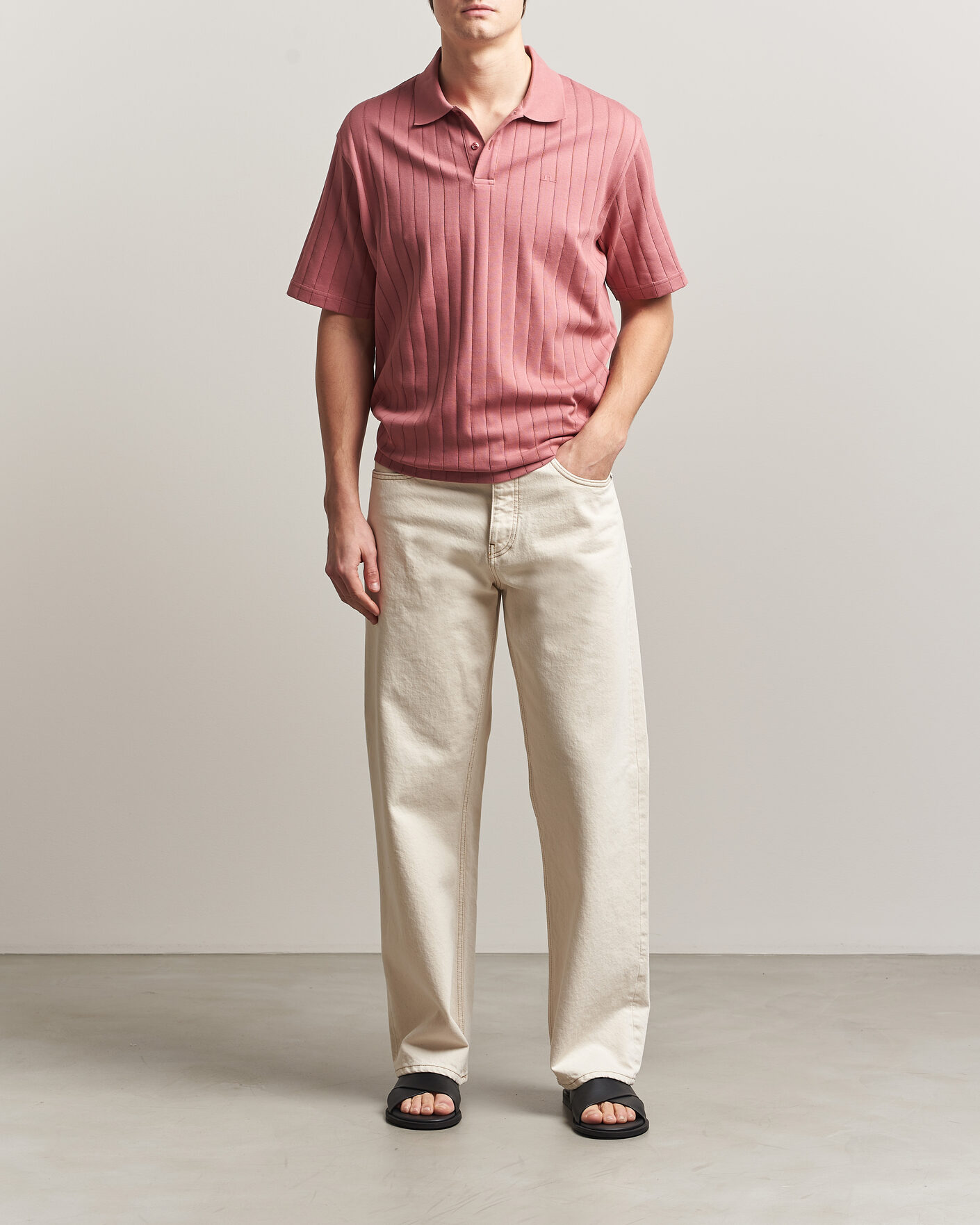 Herre | Polotrøjer | J.Lindeberg | Simon Striped Polo Withered Rose
