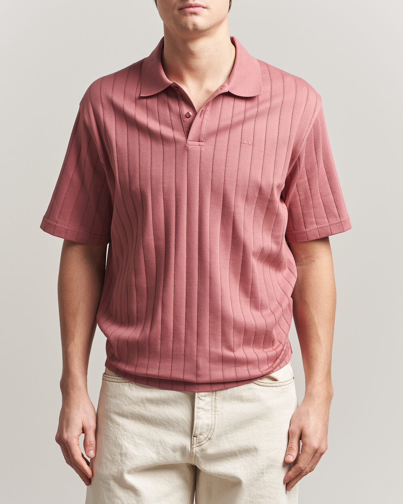 Herre | Polotrøjer | J.Lindeberg | Simon Striped Polo Withered Rose