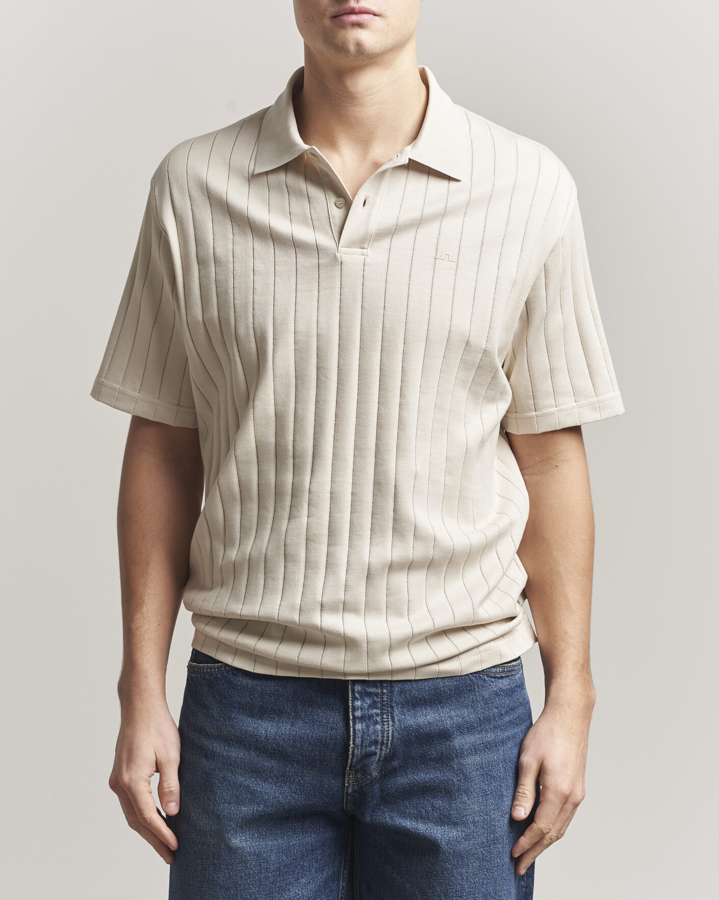 Herre | Polotrøjer | J.Lindeberg | Simon Striped Polo Moonbeam
