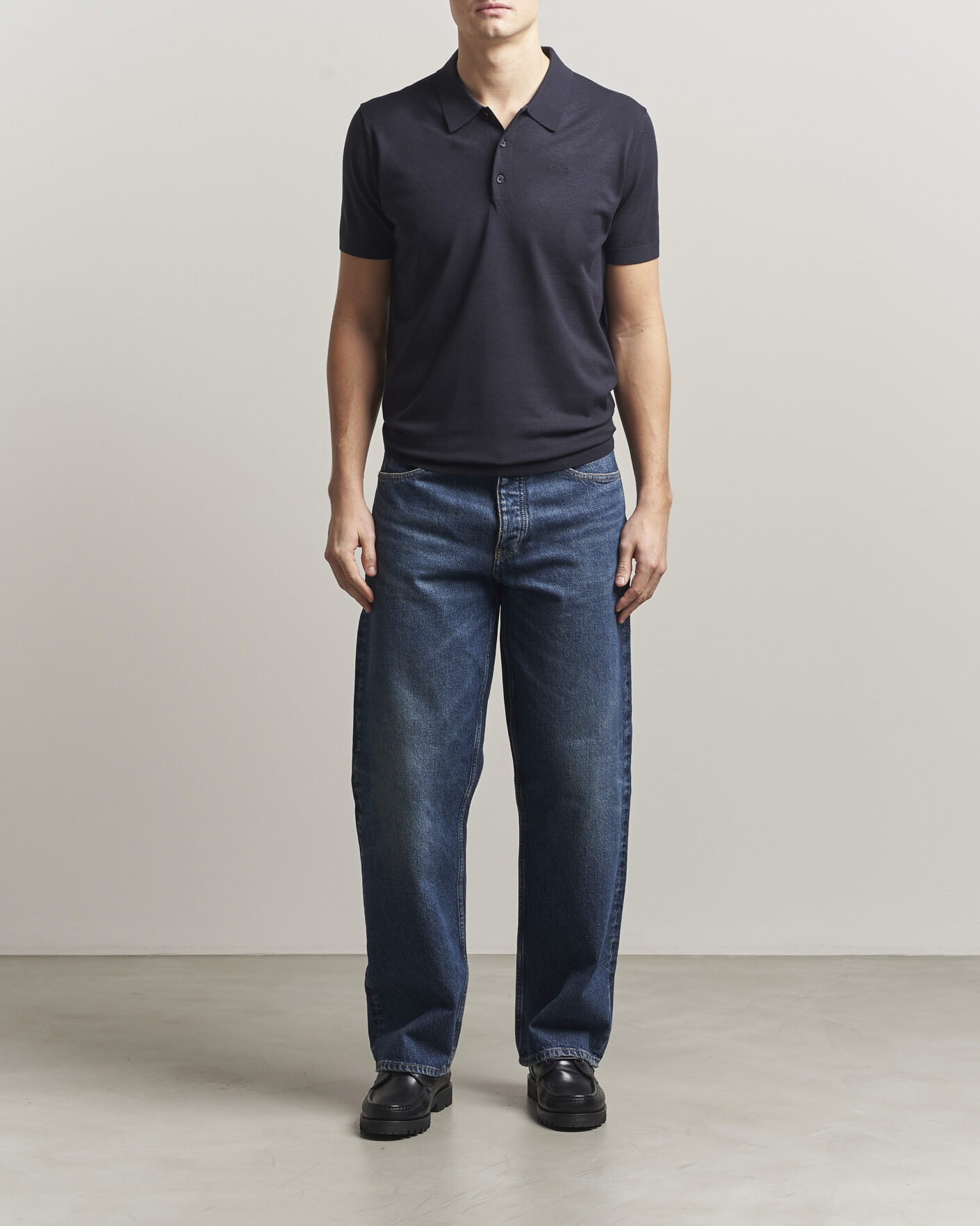 Herre | Polotrøjer | J.Lindeberg | Ridge Knitted Polo JL Navy