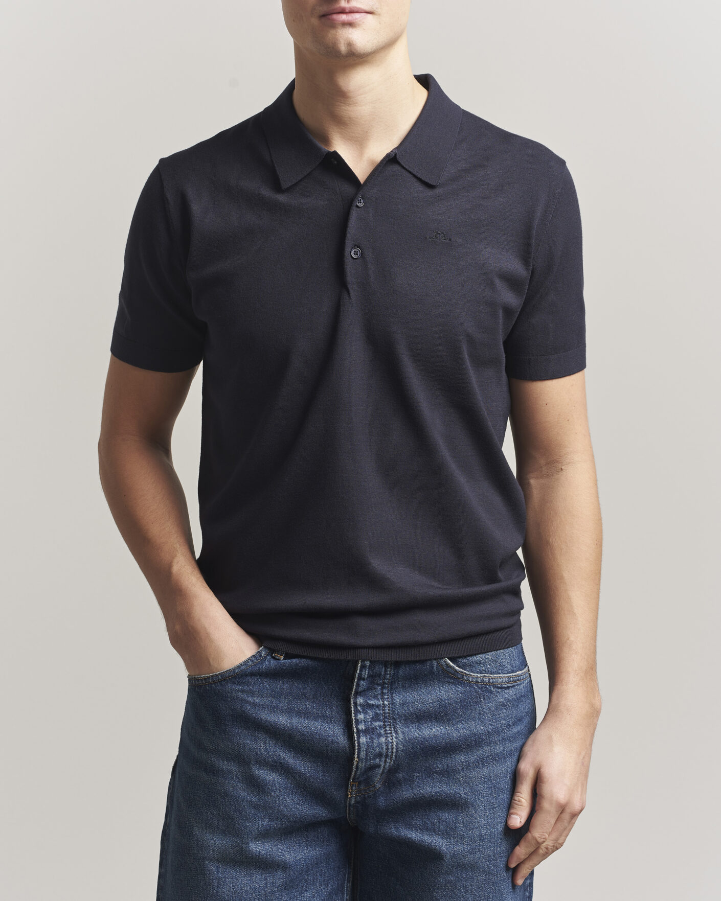 Herre | Polotrøjer | J.Lindeberg | Ridge Knitted Polo JL Navy