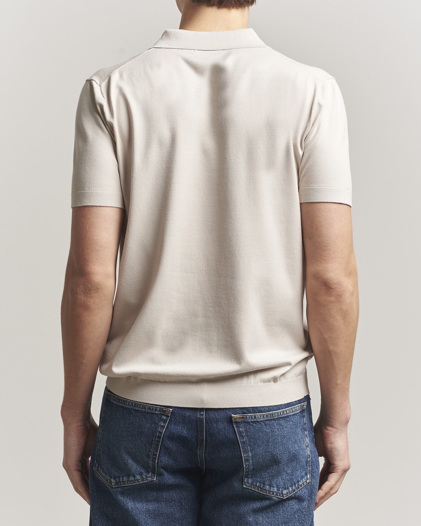 Herre | Polotrøjer | J.Lindeberg | Ridge Knitted Polo Moonbeam