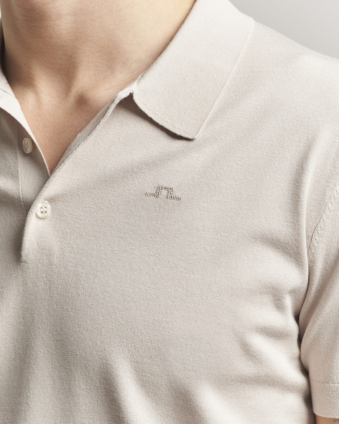 Herre | Polotrøjer | J.Lindeberg | Ridge Knitted Polo Moonbeam