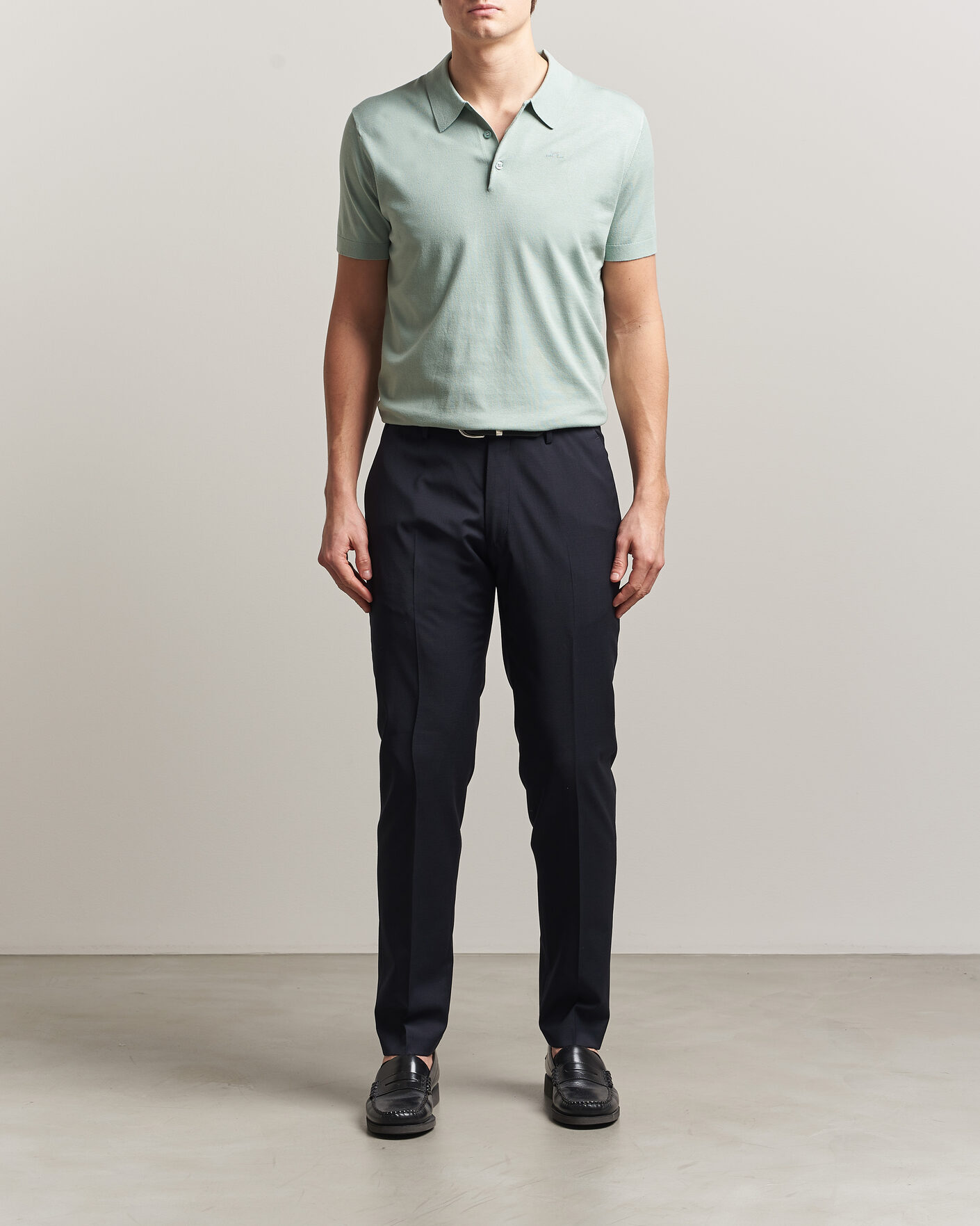 Herre | Polotrøjer | J.Lindeberg | Ridge Knitted Polo Jadeite