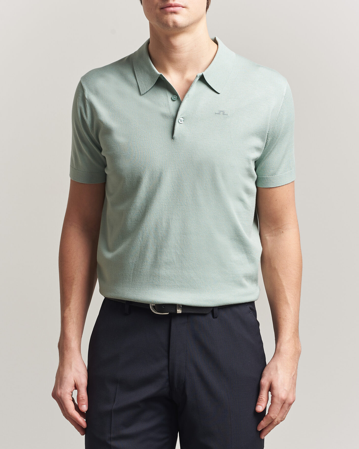 Herre | Polotrøjer | J.Lindeberg | Ridge Knitted Polo Jadeite