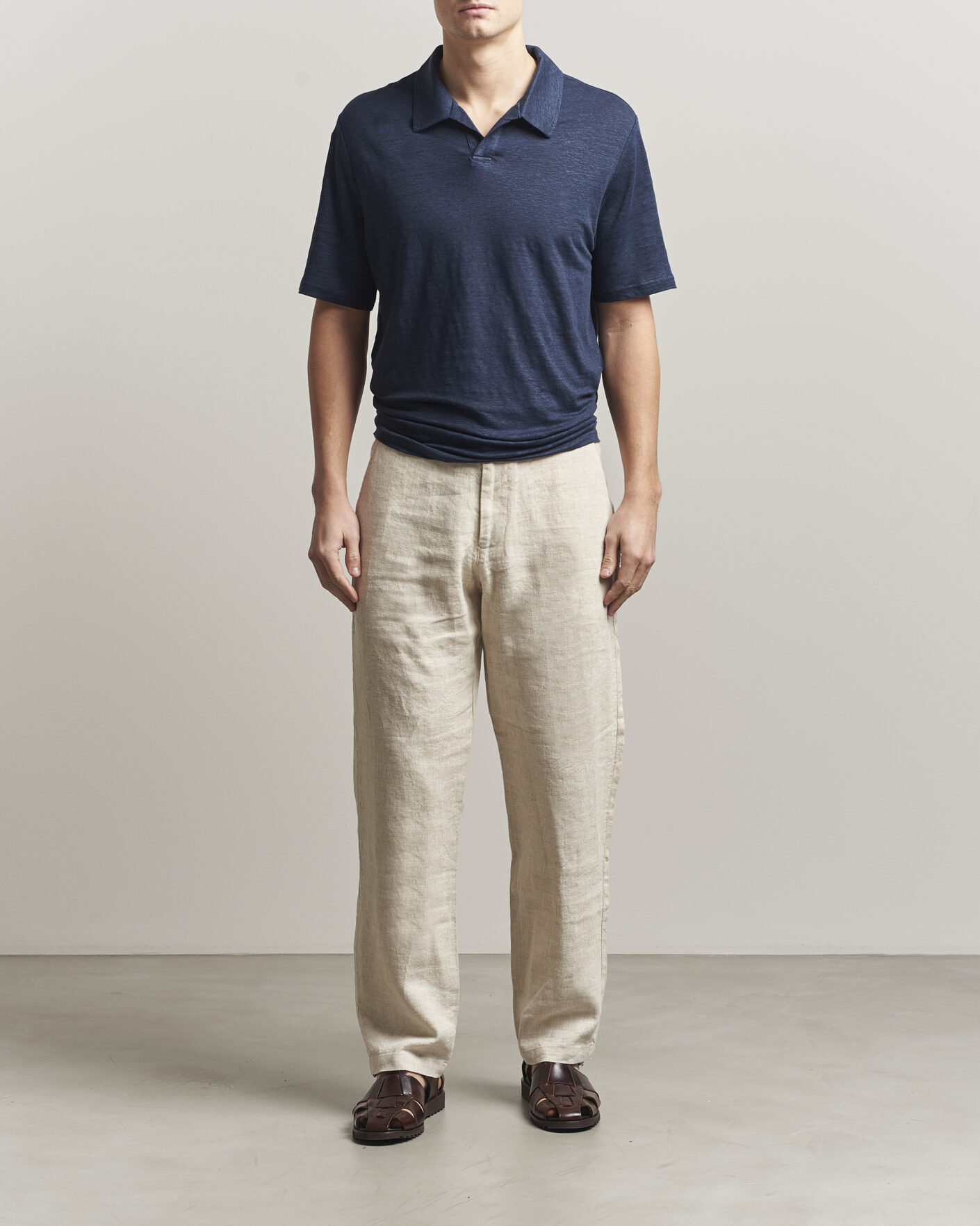 Herre | Polotrøjer | J.Lindeberg | Roy Linen Polo JL Navy