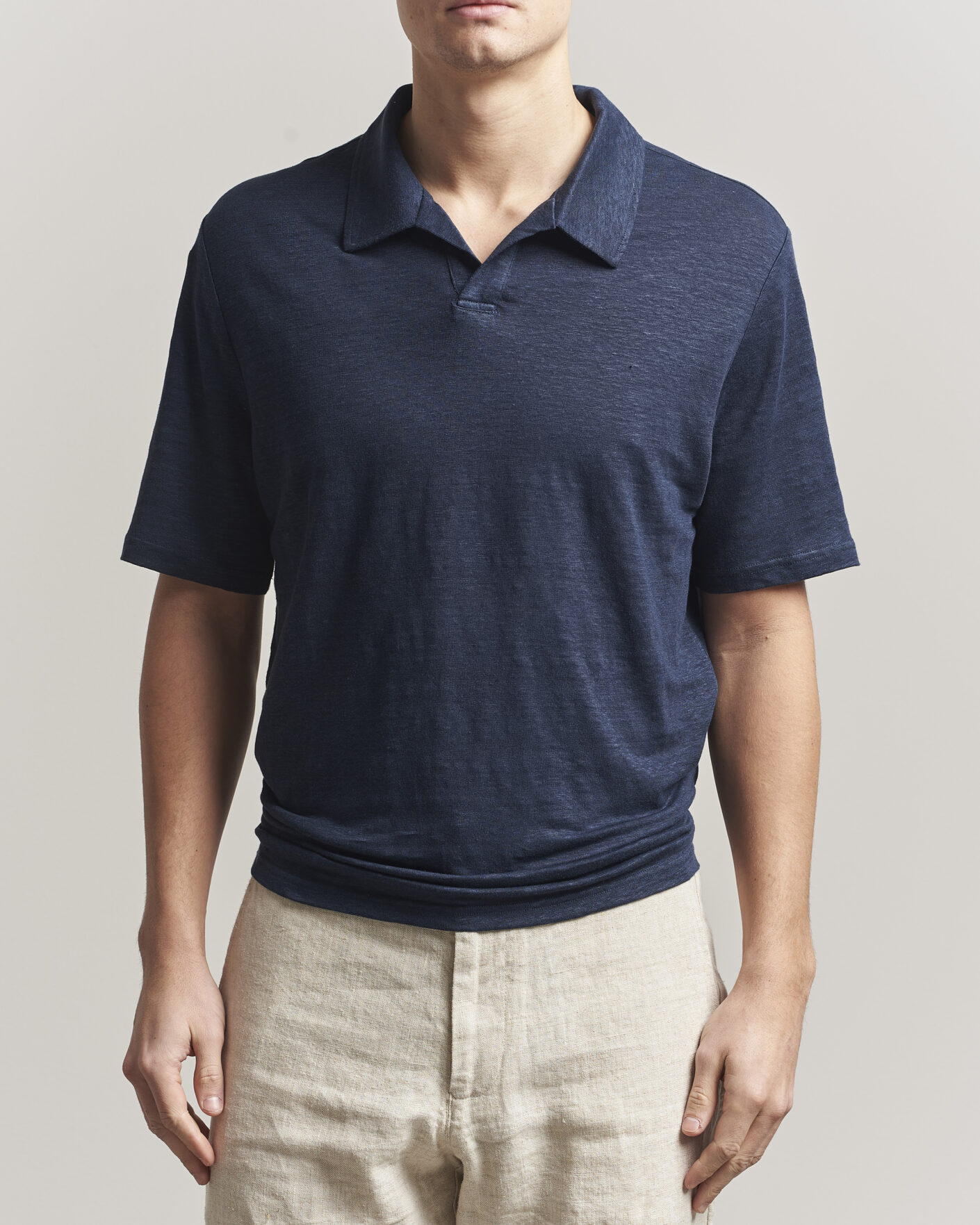 Herre | Polotrøjer | J.Lindeberg | Roy Linen Polo JL Navy