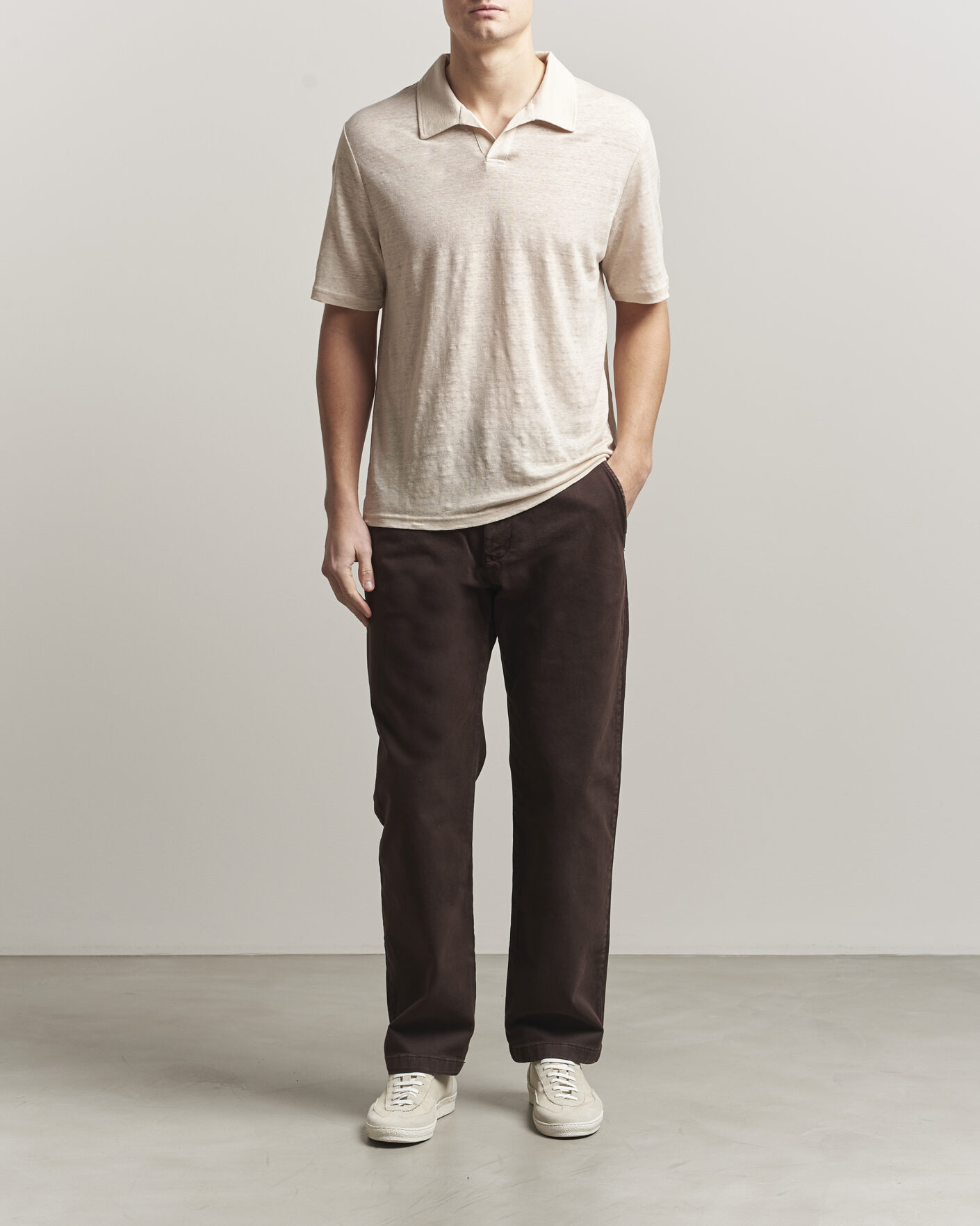 Herre | Polotrøjer | J.Lindeberg | Roy Linen Polo Moonbeam