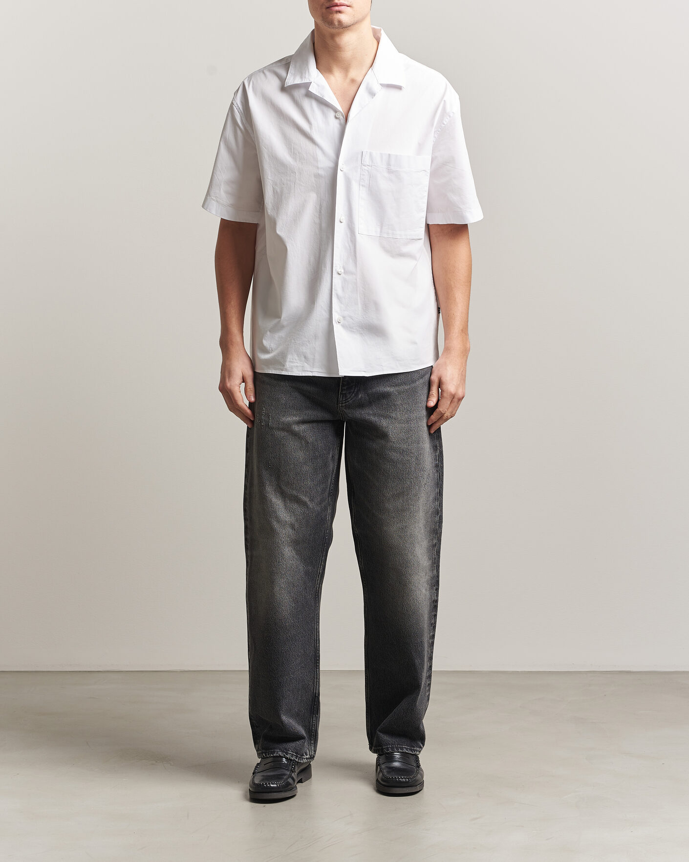 Herre | Skjorter | J.Lindeberg | Ellis Cotton Resort Shirt White