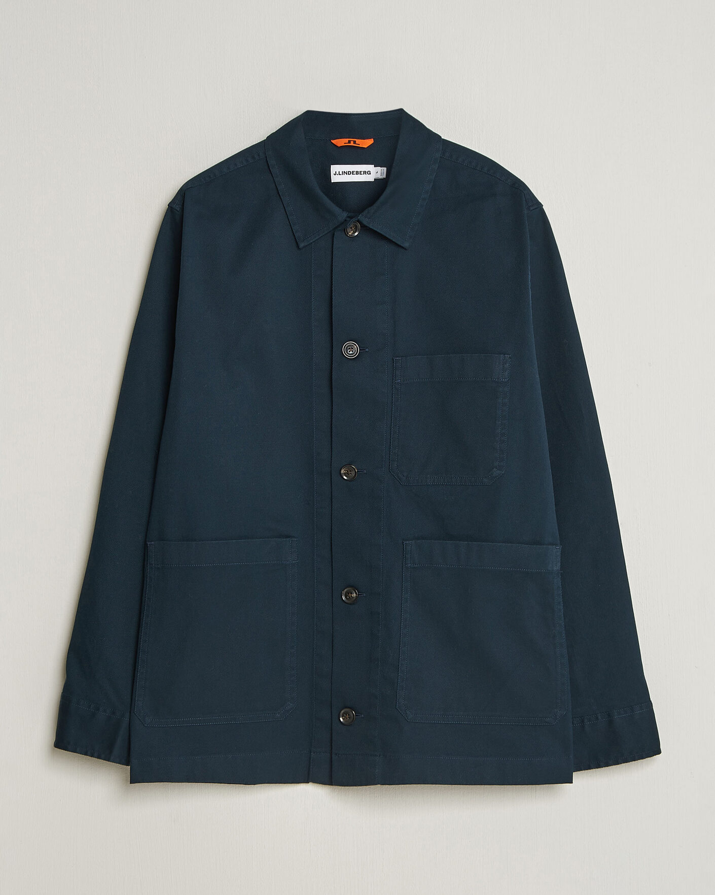 Herre | Skjorter | J.Lindeberg | Easton Cotton Overshirt JL Navy