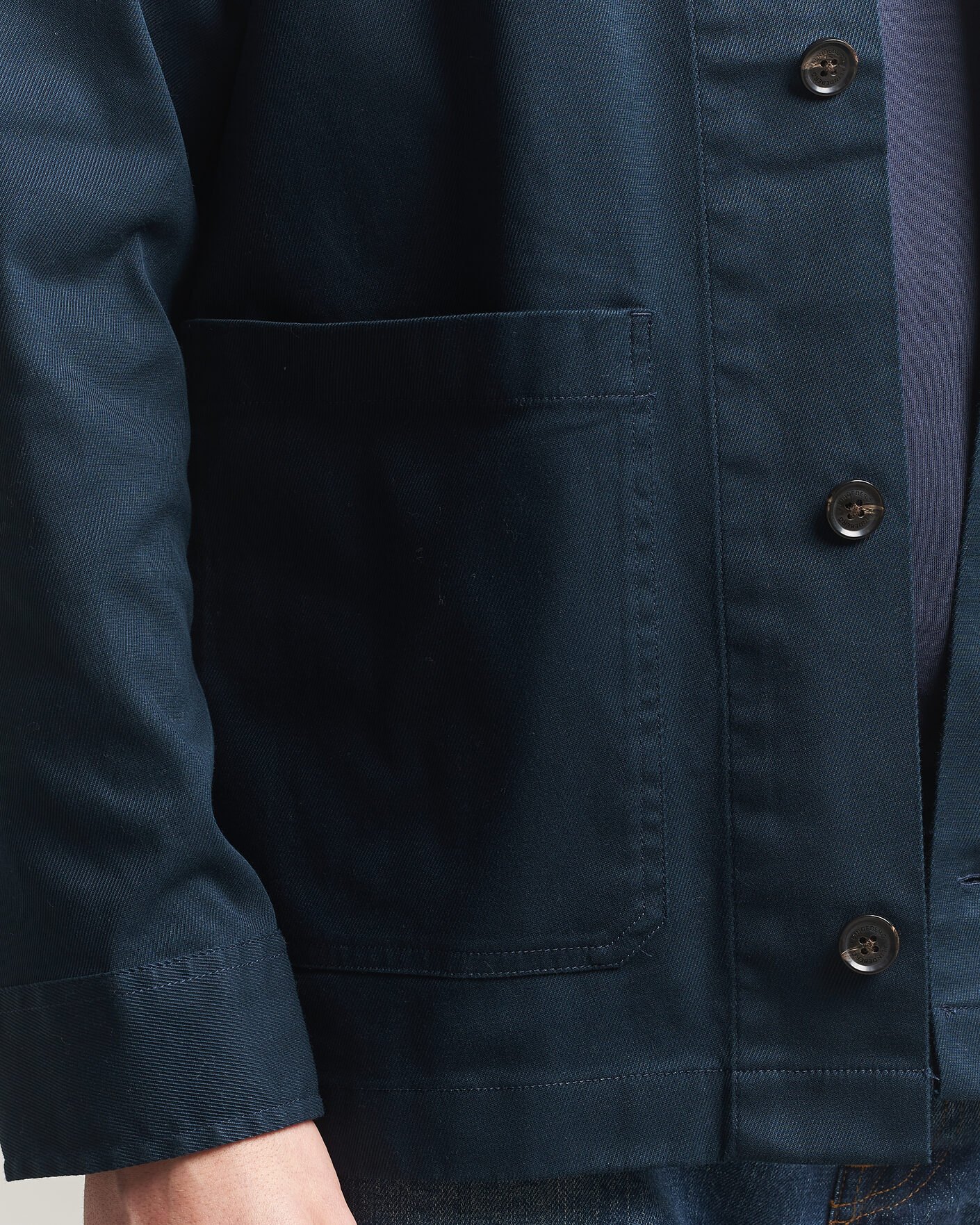 Herre | Skjorter | J.Lindeberg | Easton Cotton Overshirt JL Navy