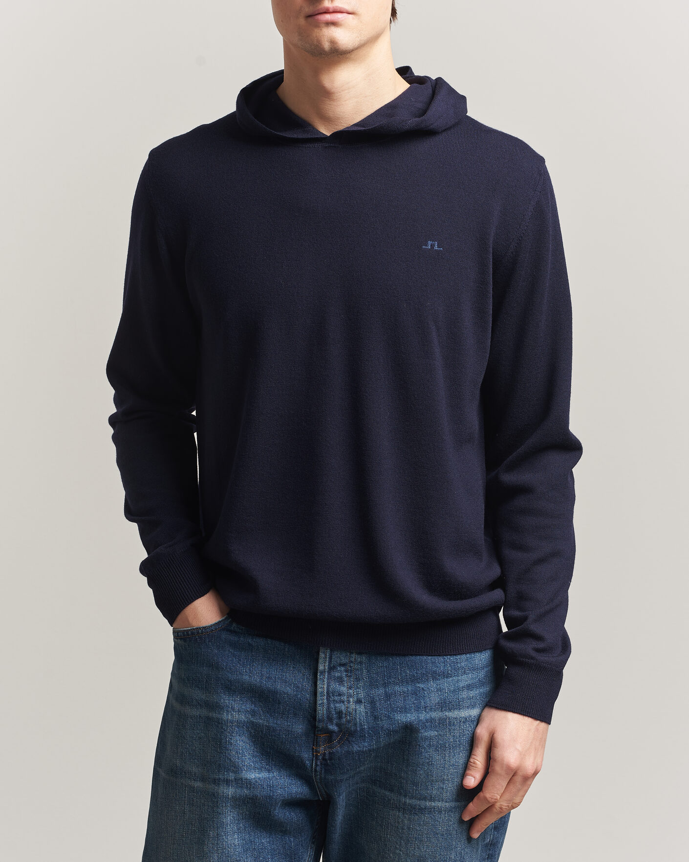 Herre | Trøjer | J.Lindeberg | Karl Merino Hoodie JL Navy