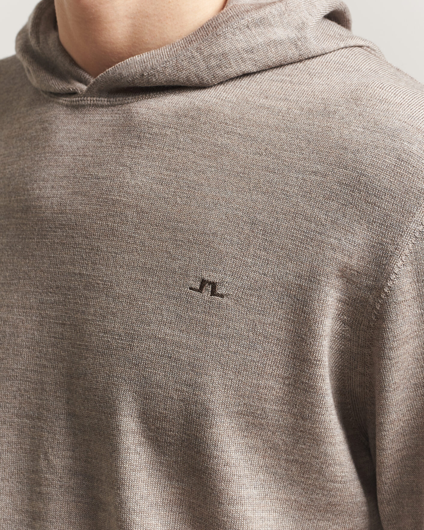 Herre | Trøjer | J.Lindeberg | Karl Merino Hoodie Brindle Melange