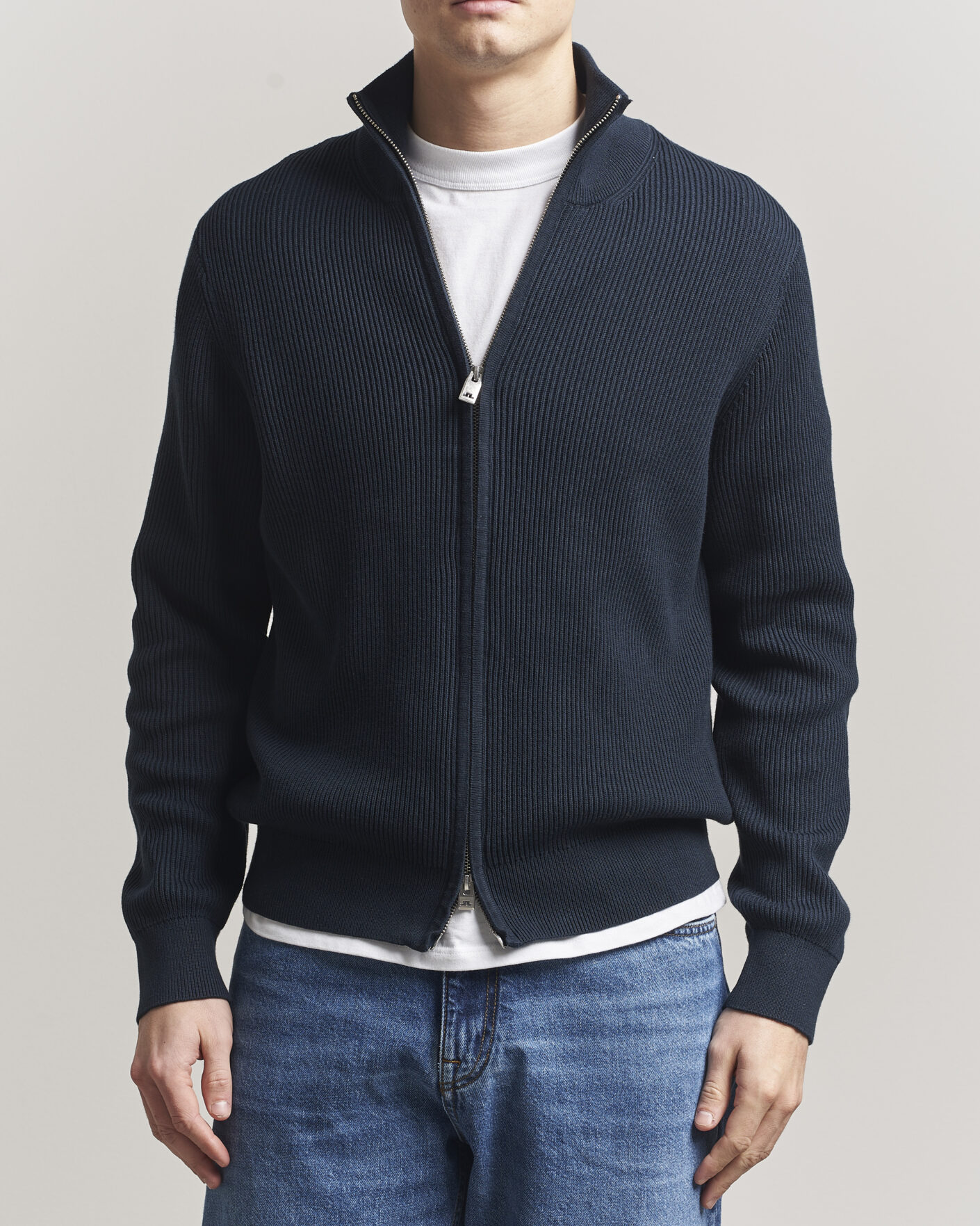 Herre | Trøjer | J.Lindeberg | Alexis Full Zip Cardigan JL Navy