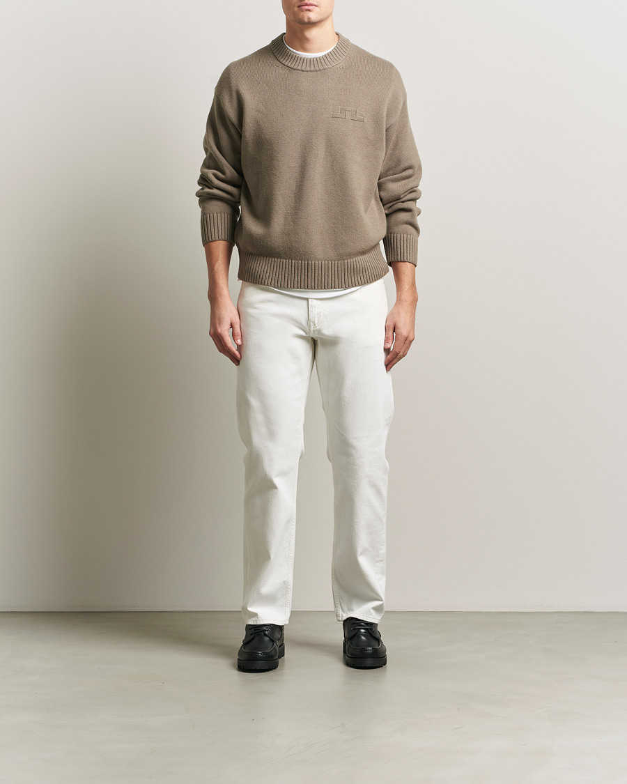Herre | Trøjer | J.Lindeberg | Eddy Cotton Wool Crew Neck Brindle
