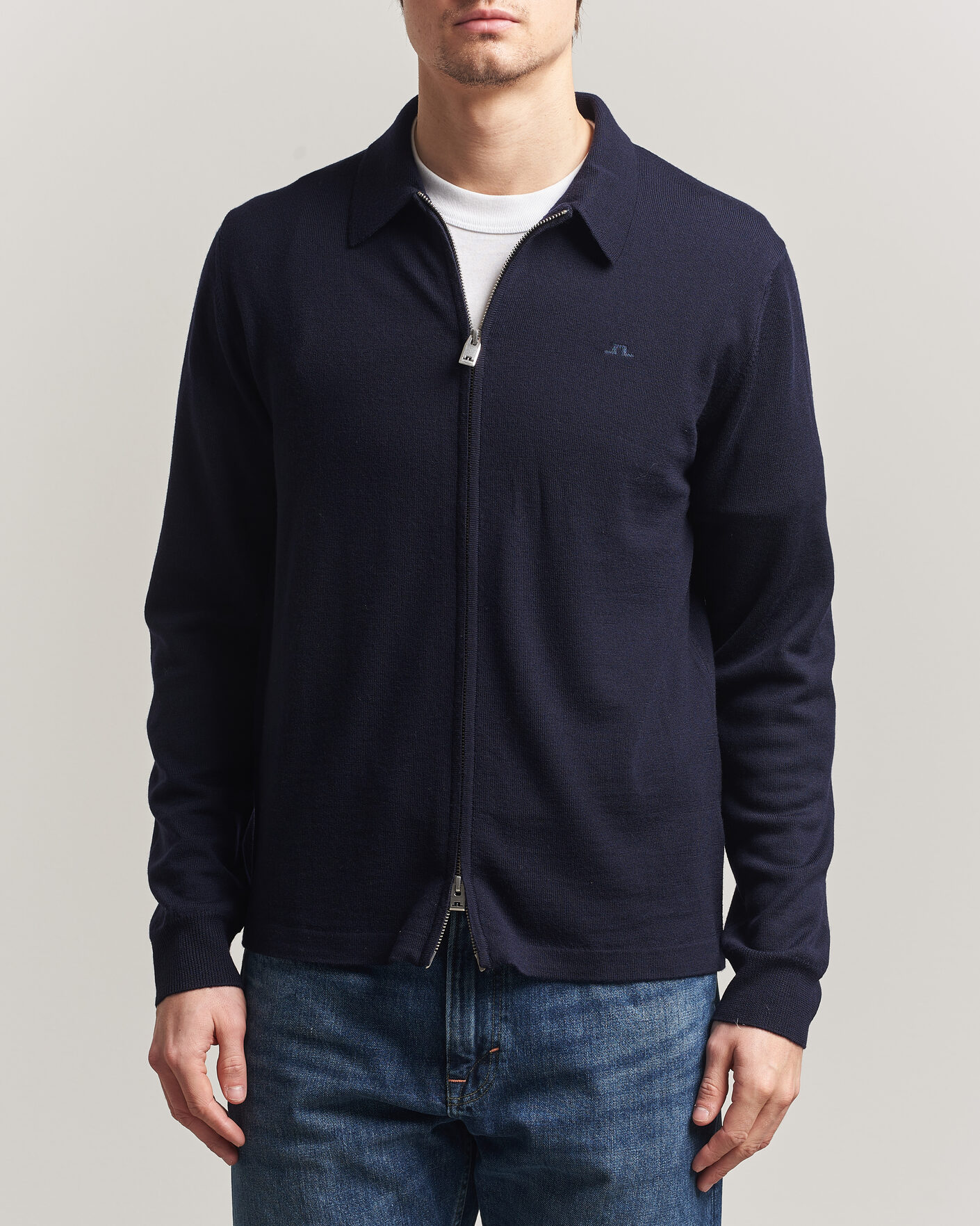 Herre | Trøjer | J.Lindeberg | Kaleb Merino Cardigan JL Navy