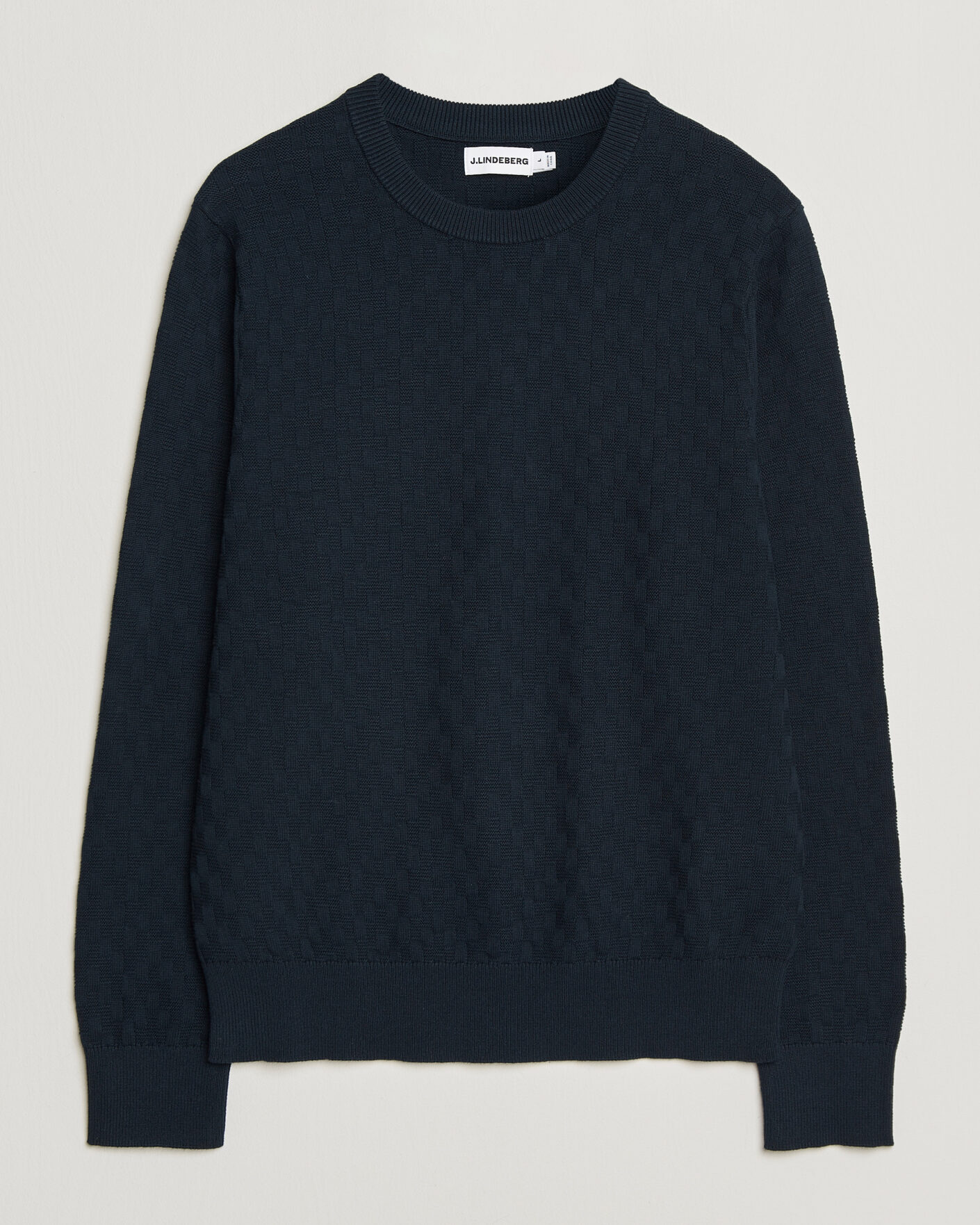 Herre | Trøjer | J.Lindeberg | Arthur Knit Cotton Sweater JL Navy