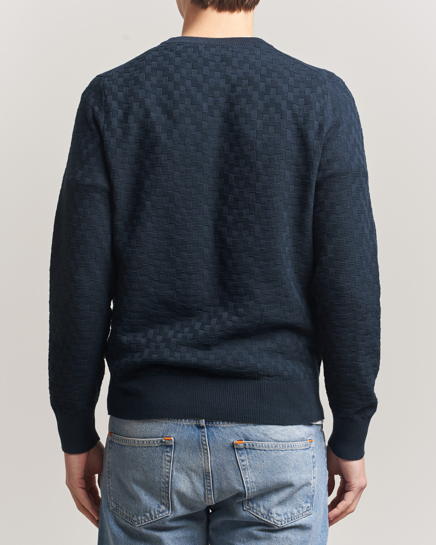 Herre | Trøjer | J.Lindeberg | Arthur Knit Cotton Sweater JL Navy