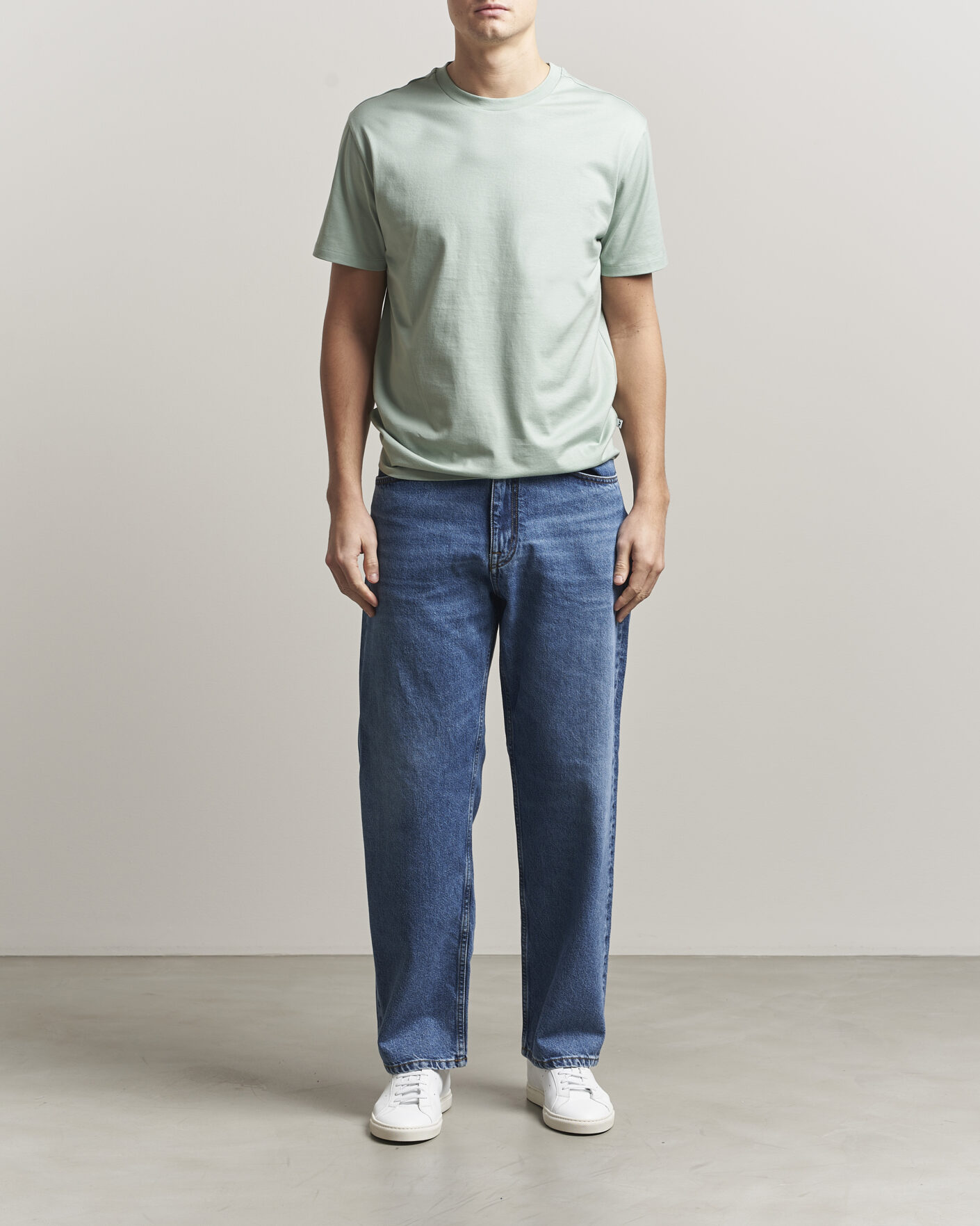 Herre | T-Shirts | J.Lindeberg | Sid Basic T-Shirt Jadeite