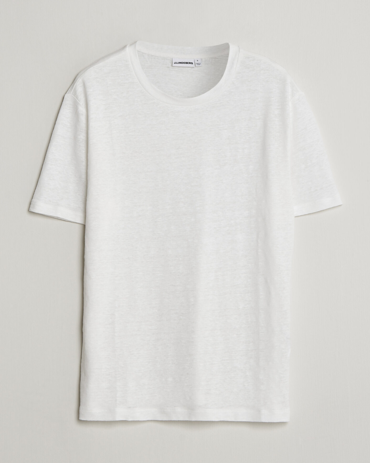Herre | T-Shirts | J.Lindeberg | Coma Linen T-Shirt White