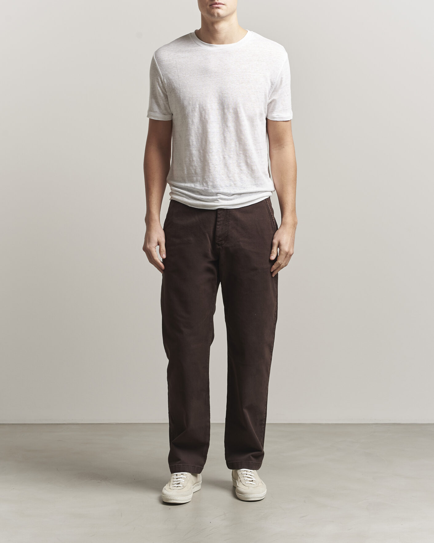 Herre | T-Shirts | J.Lindeberg | Coma Linen T-Shirt White