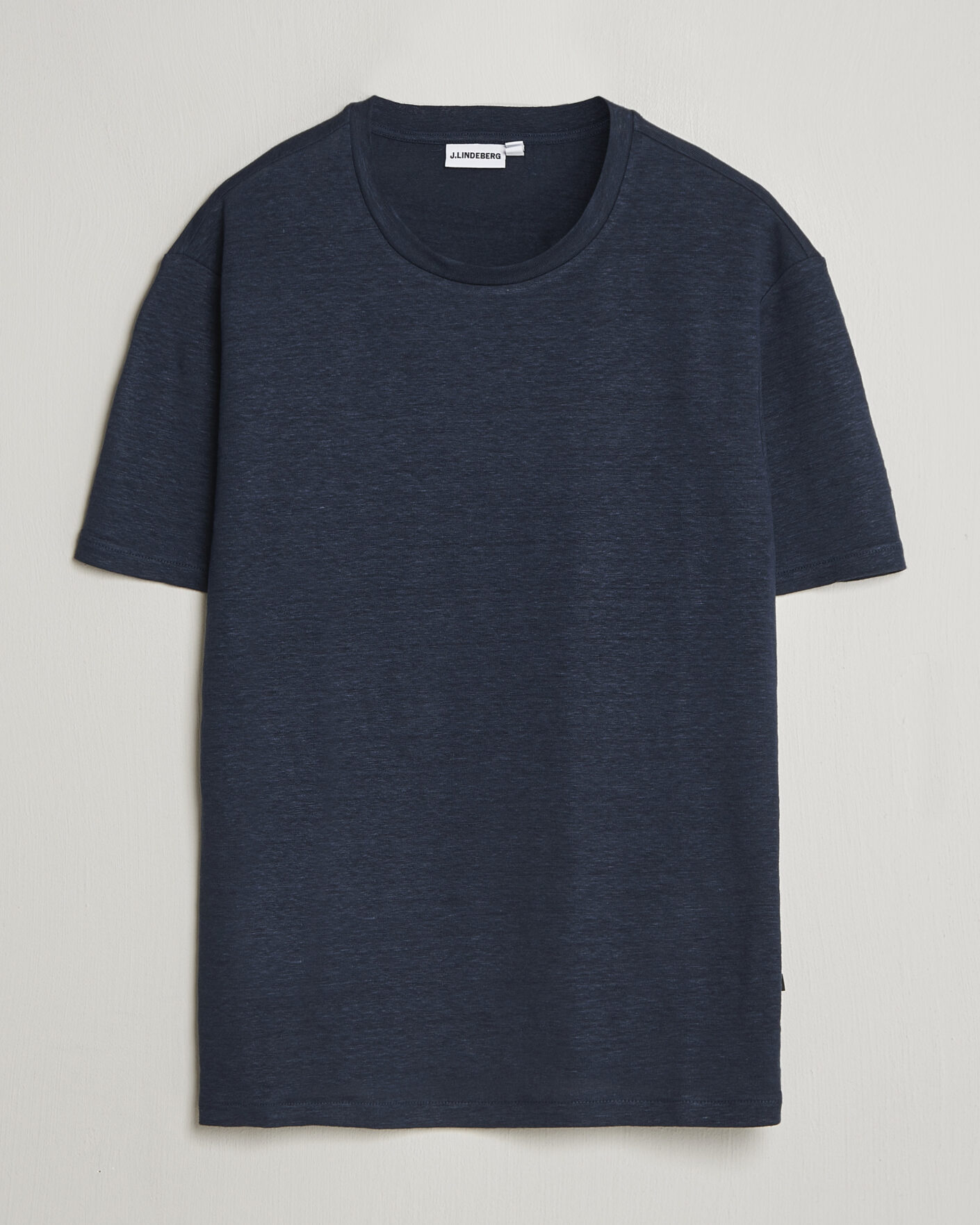 Herre | T-Shirts | J.Lindeberg | Coma Linen T-Shirt JL Navy