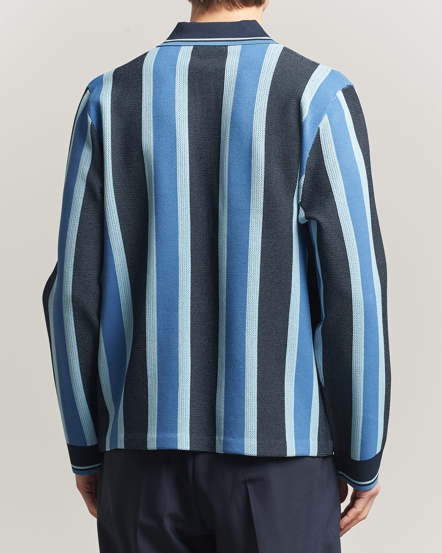 Herre | Polotrøjer | J.Lindeberg | Silas Stripe Polo Knit JL Navy