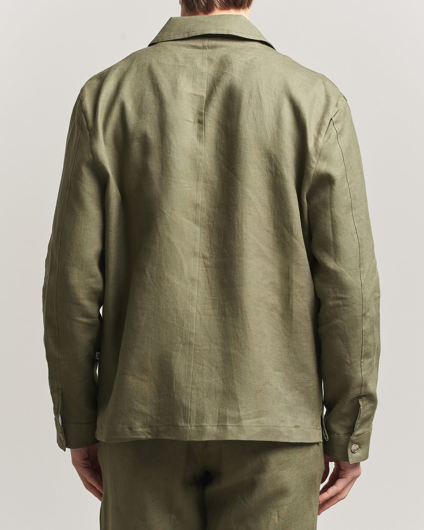 Herre | Skjorter | J.Lindeberg | Julius Drape Linen Overshirt Kalamata