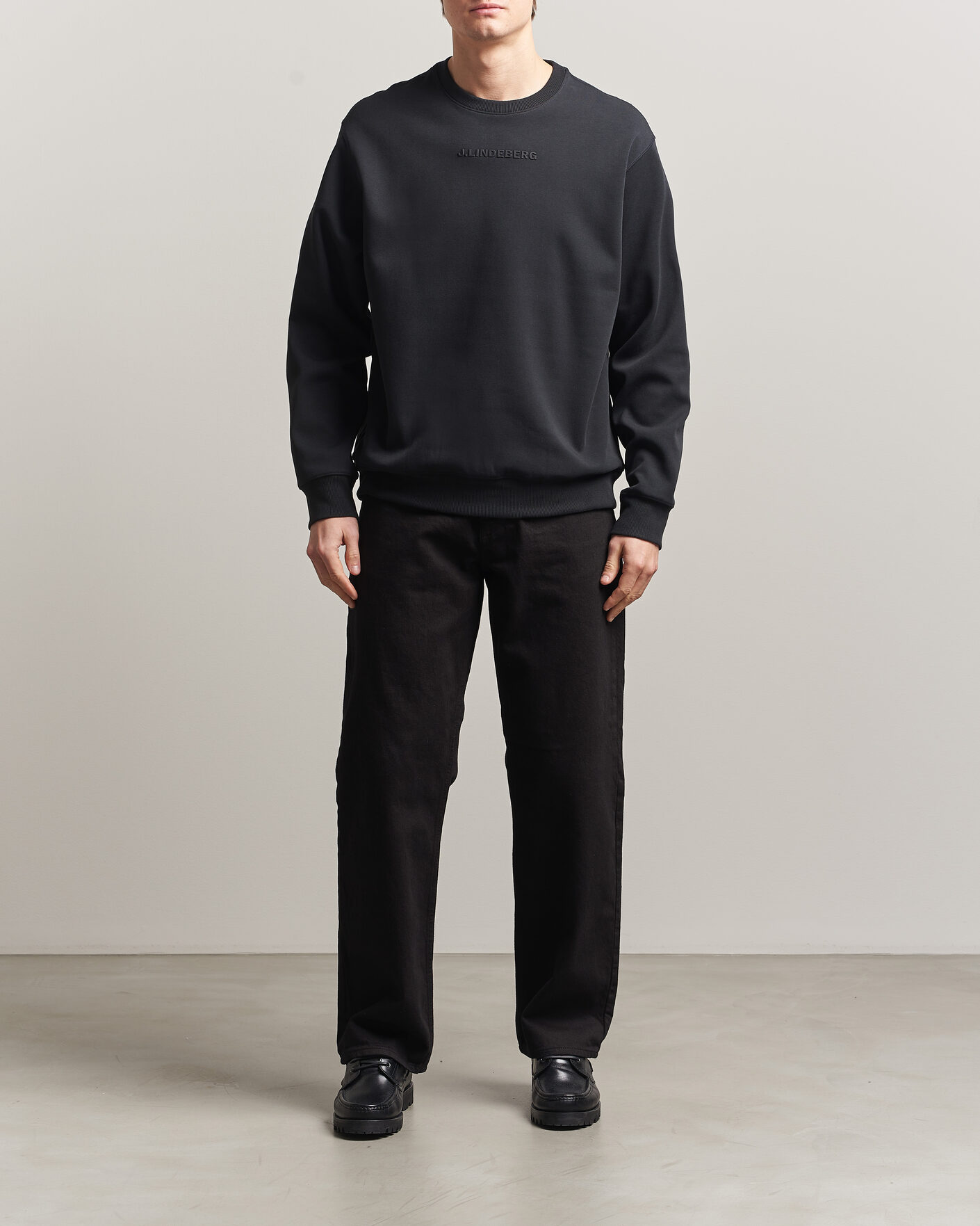 Herre | Trøjer | J.Lindeberg | Club Crew Neck Black