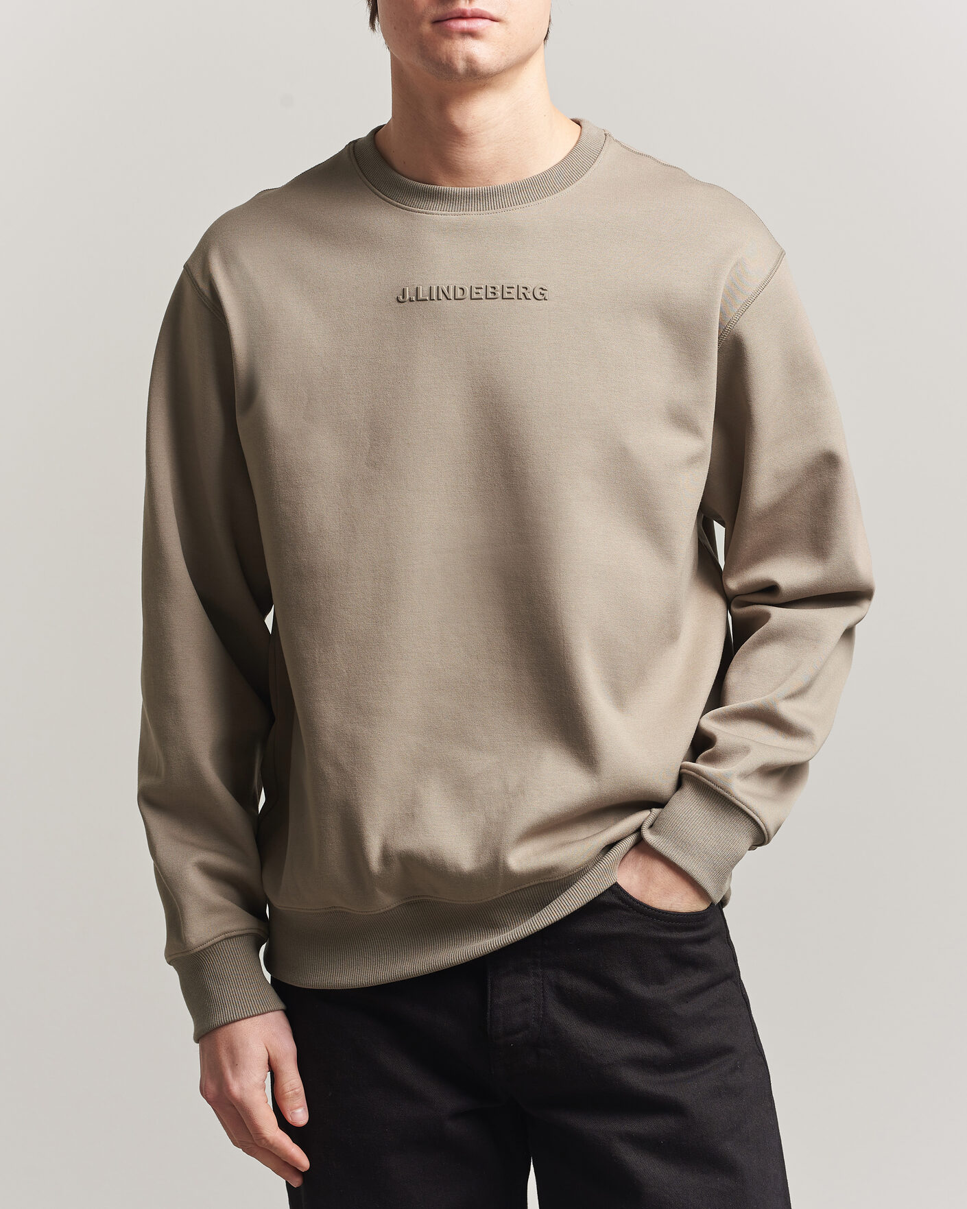 Herre | Trøjer | J.Lindeberg | Club Crew Neck Brindle