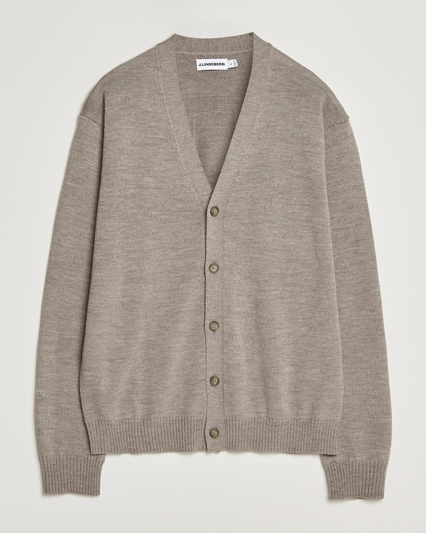 Herre | Trøjer | J.Lindeberg | Jared Merino Cardigan Brindle Melange