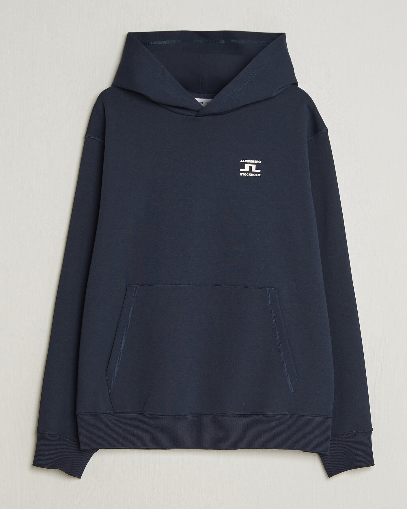 Herre | Trøjer | J.Lindeberg | Club Printed Hoodie JL Navy