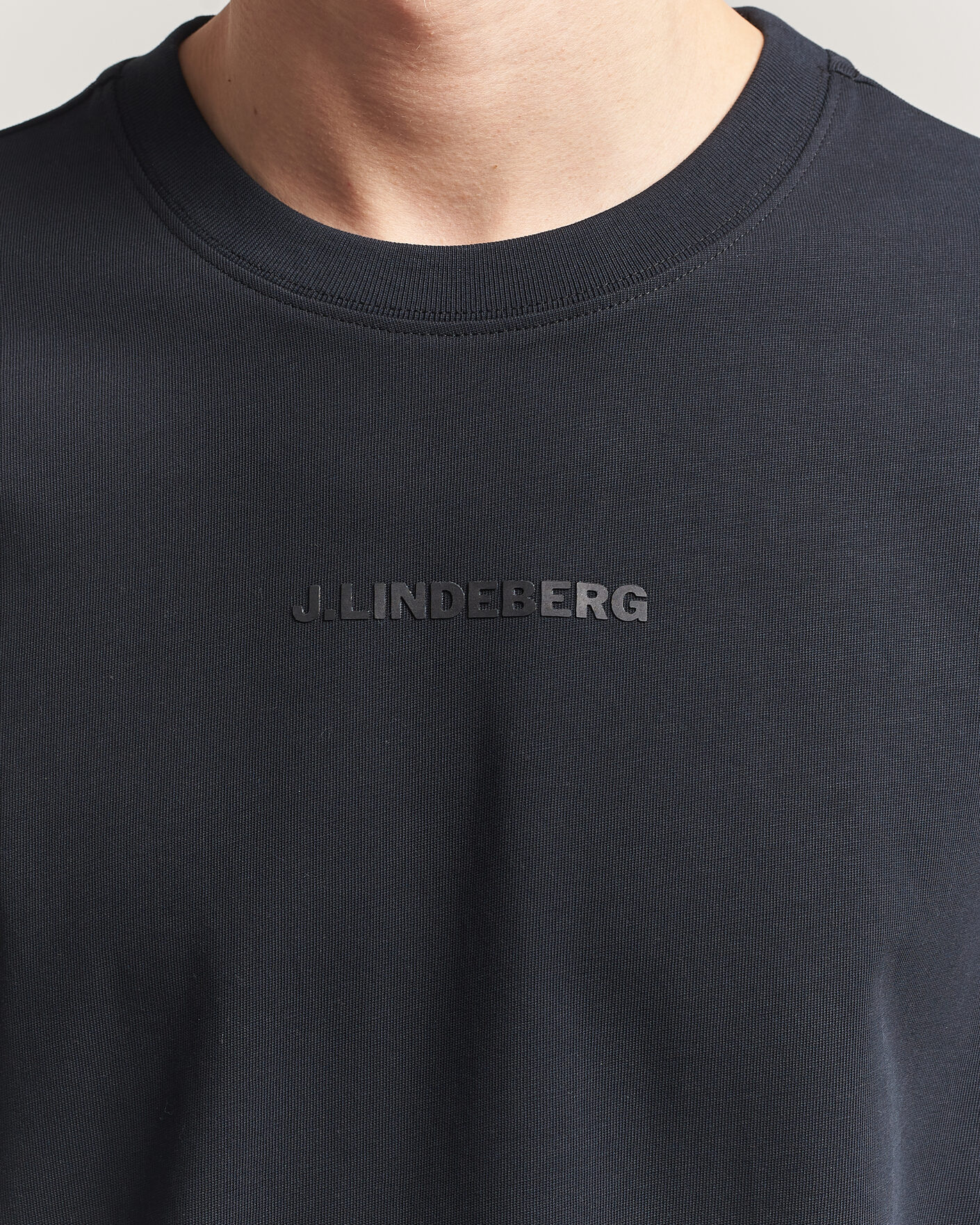 Herre | T-Shirts | J.Lindeberg | Hale Heavy Logo T-Shirt Black