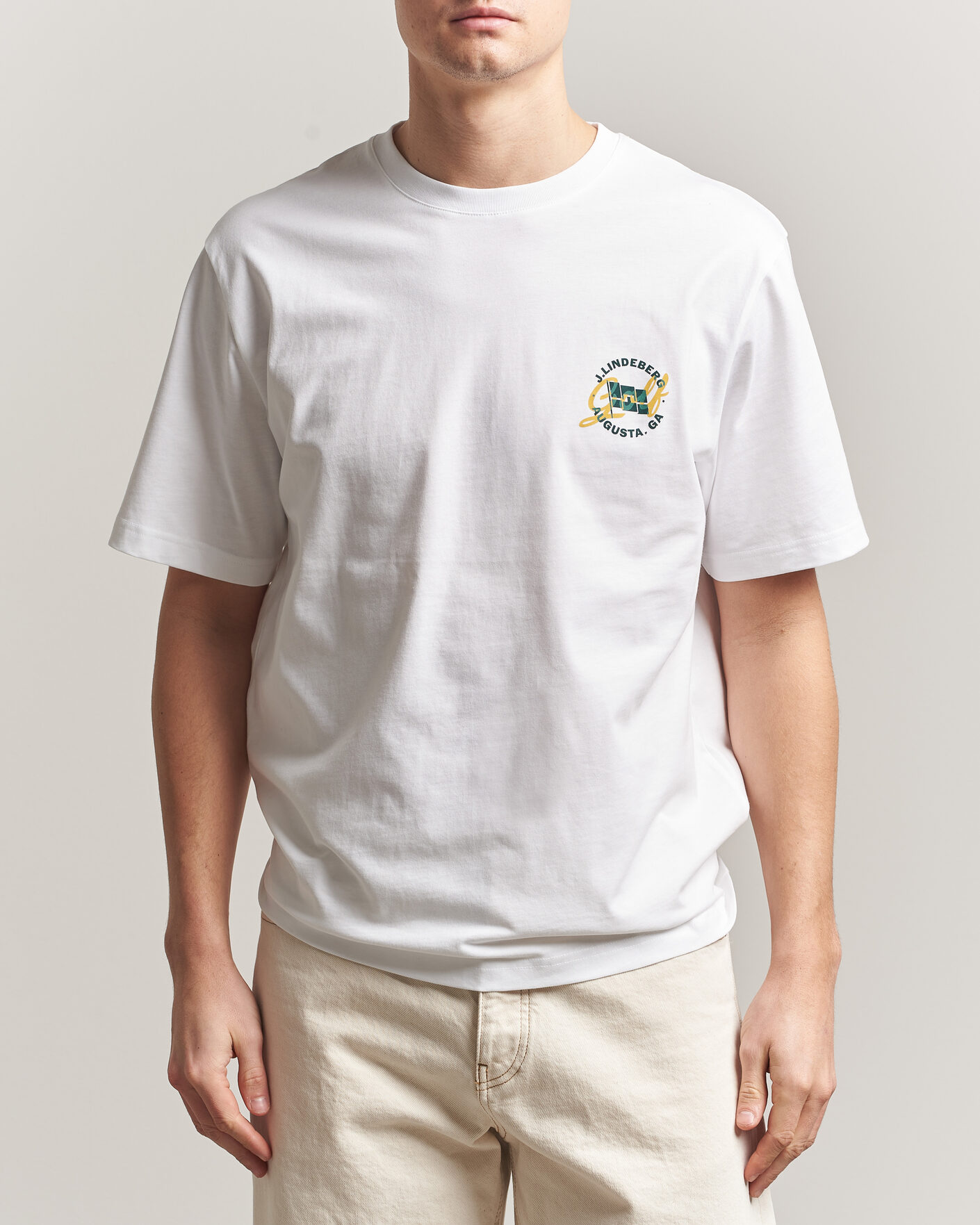 Herre | T-Shirts | J.Lindeberg | Parcie Masters Tour T-Shirt White