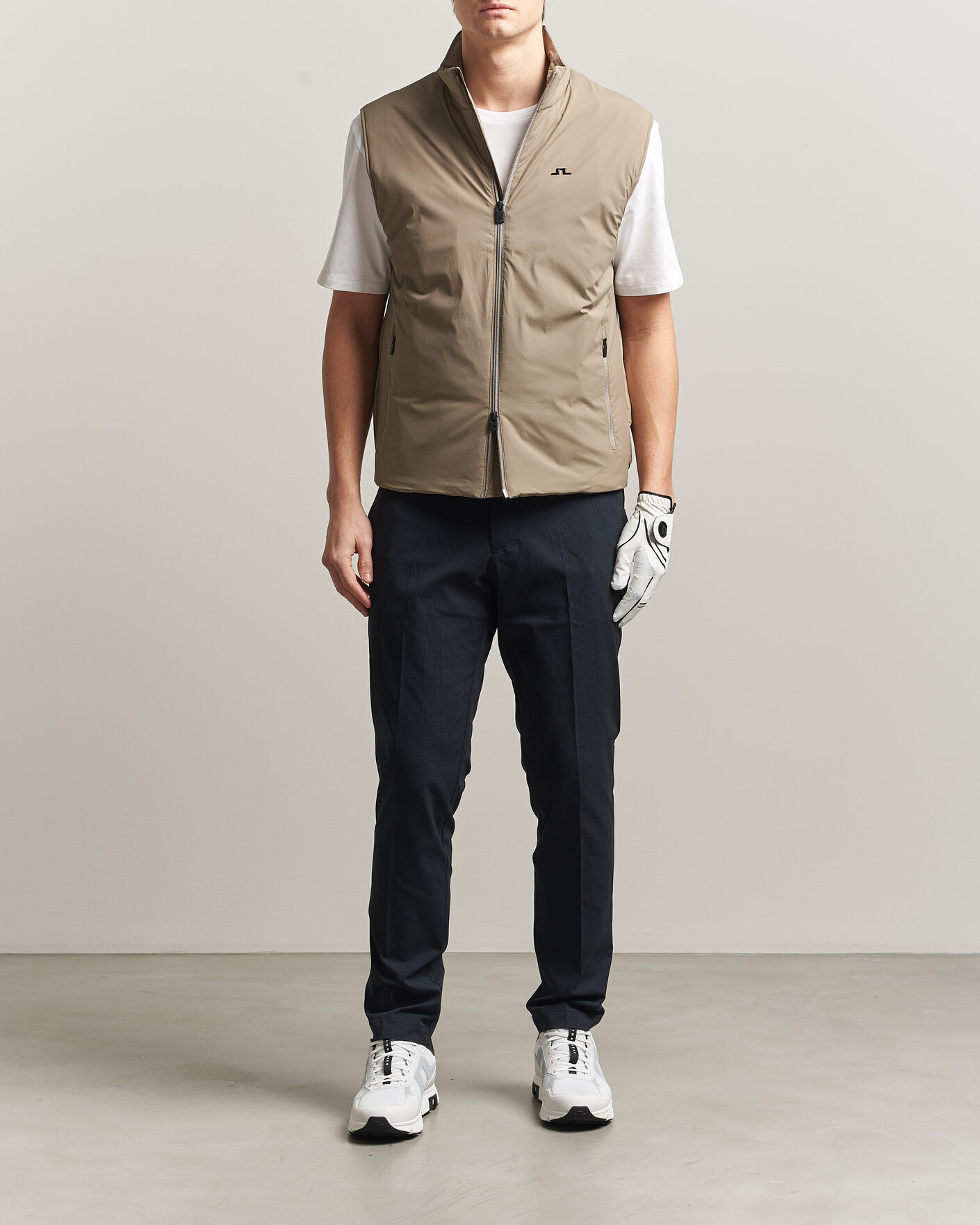 Herre | Veste | J.Lindeberg | Timor Hybrid Vest Brindle