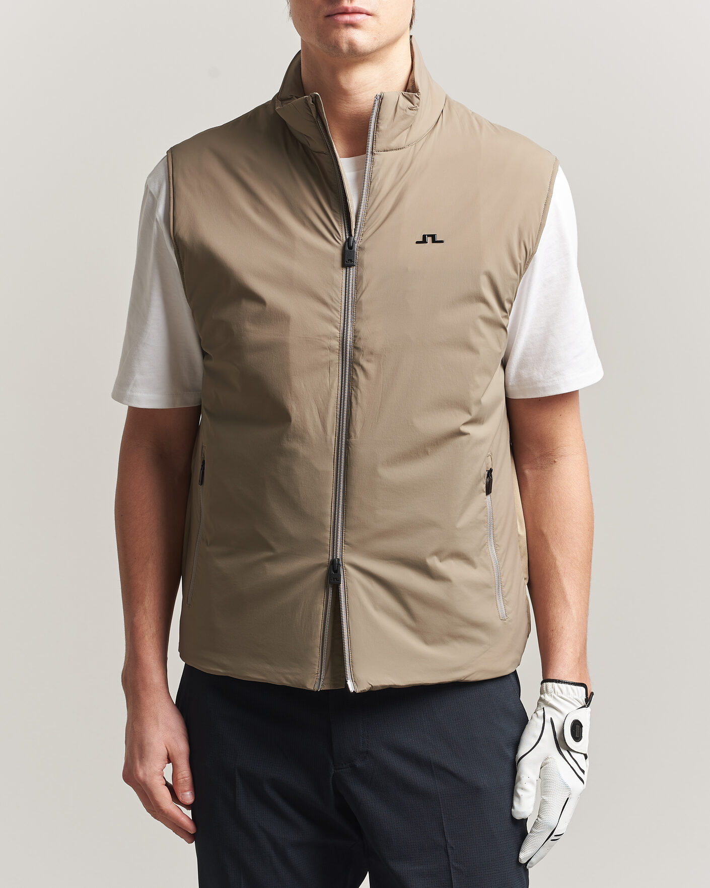 Herre | Veste | J.Lindeberg | Timor Hybrid Vest Brindle