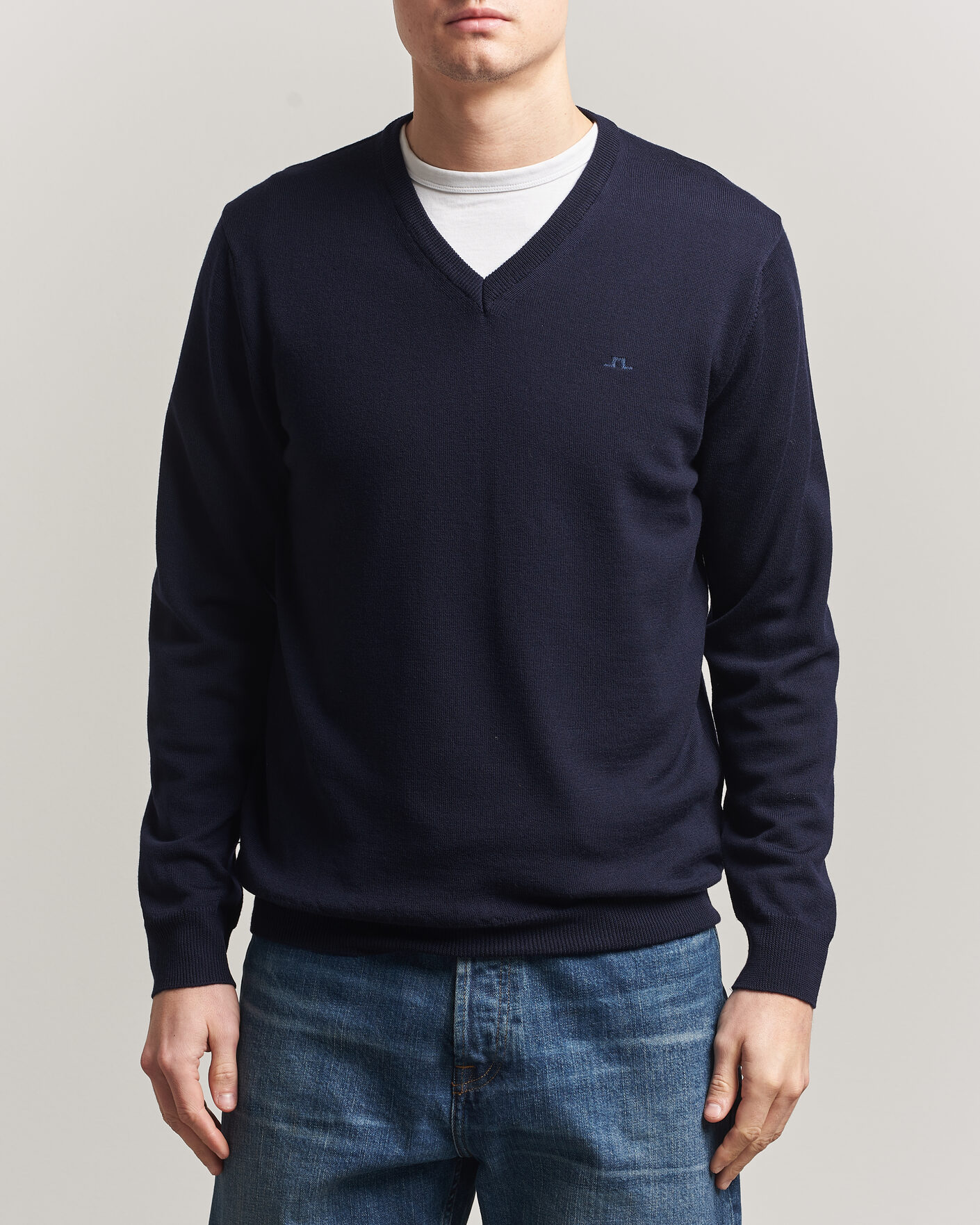Herre | Trøjer | J.Lindeberg | Lymann Merino V-Neck Pullover JL Navy