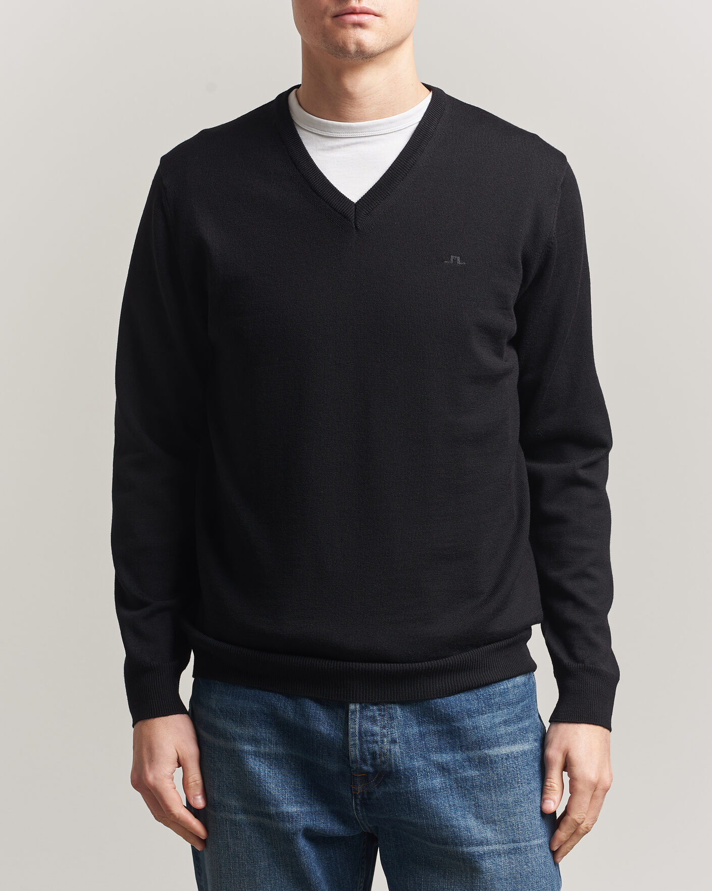 Herre | Trøjer | J.Lindeberg | Lymann Merino V-Neck Pullover Black