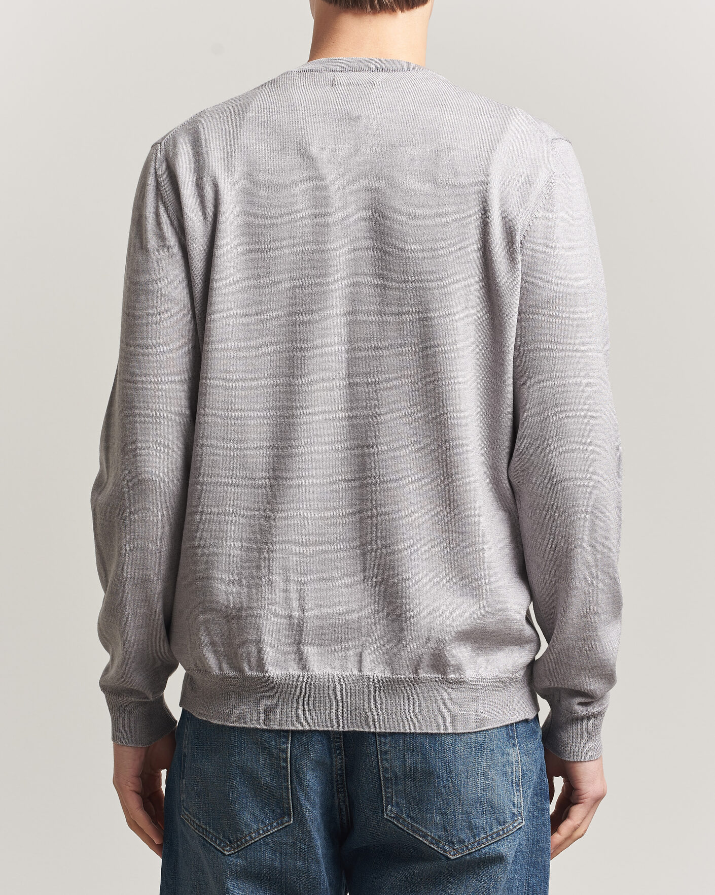 Herre | Trøjer | J.Lindeberg | Lymann Merino V-Neck Pullover Light Grey Melange
