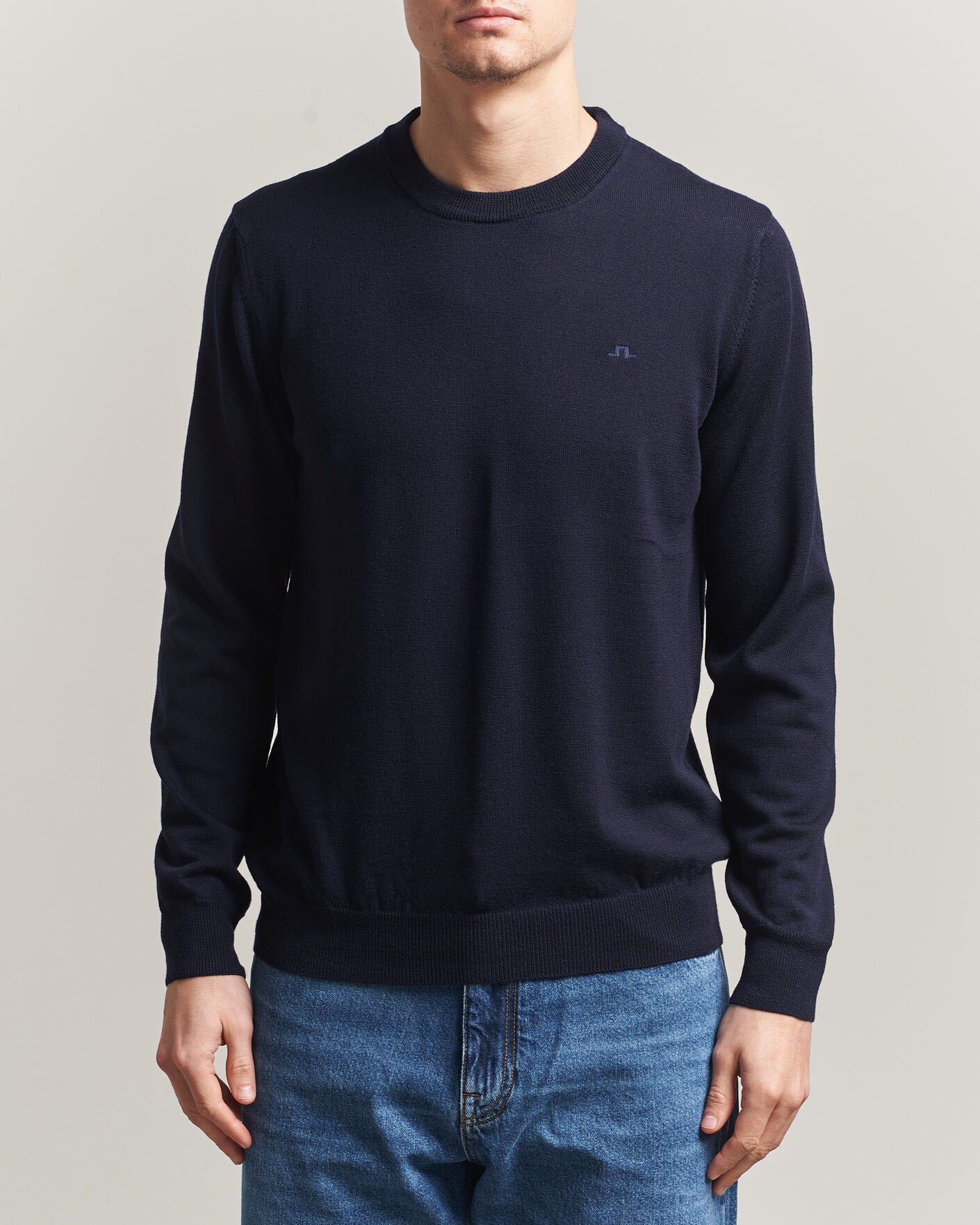 Herre | Trøjer | J.Lindeberg | Keane Merino Crew Neck Pullover JL Navy