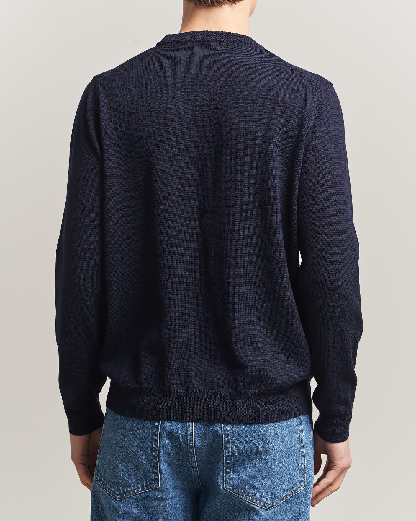 Herre | Trøjer | J.Lindeberg | Keane Merino Crew Neck Pullover JL Navy